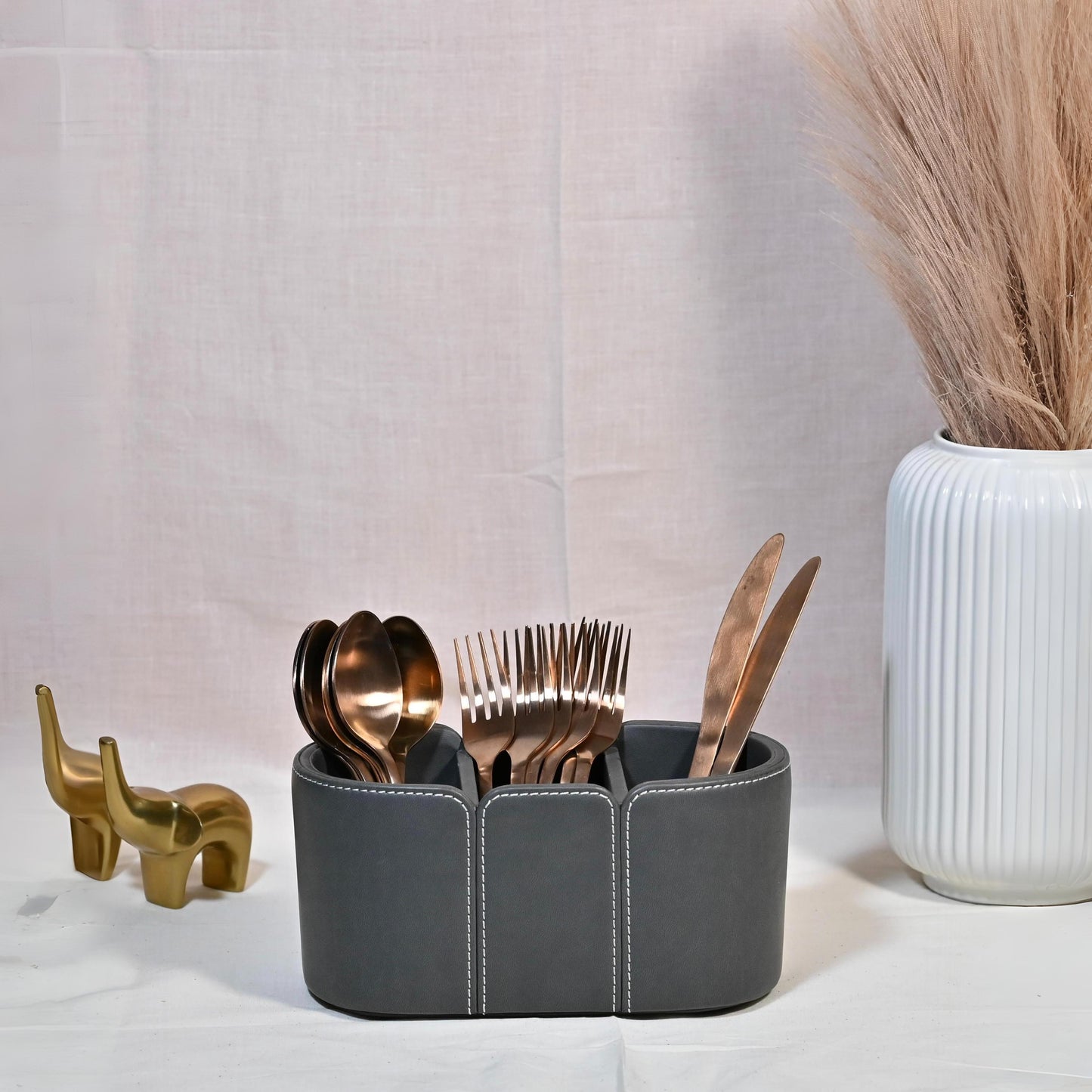 Dark Gray Cutlery Organiser