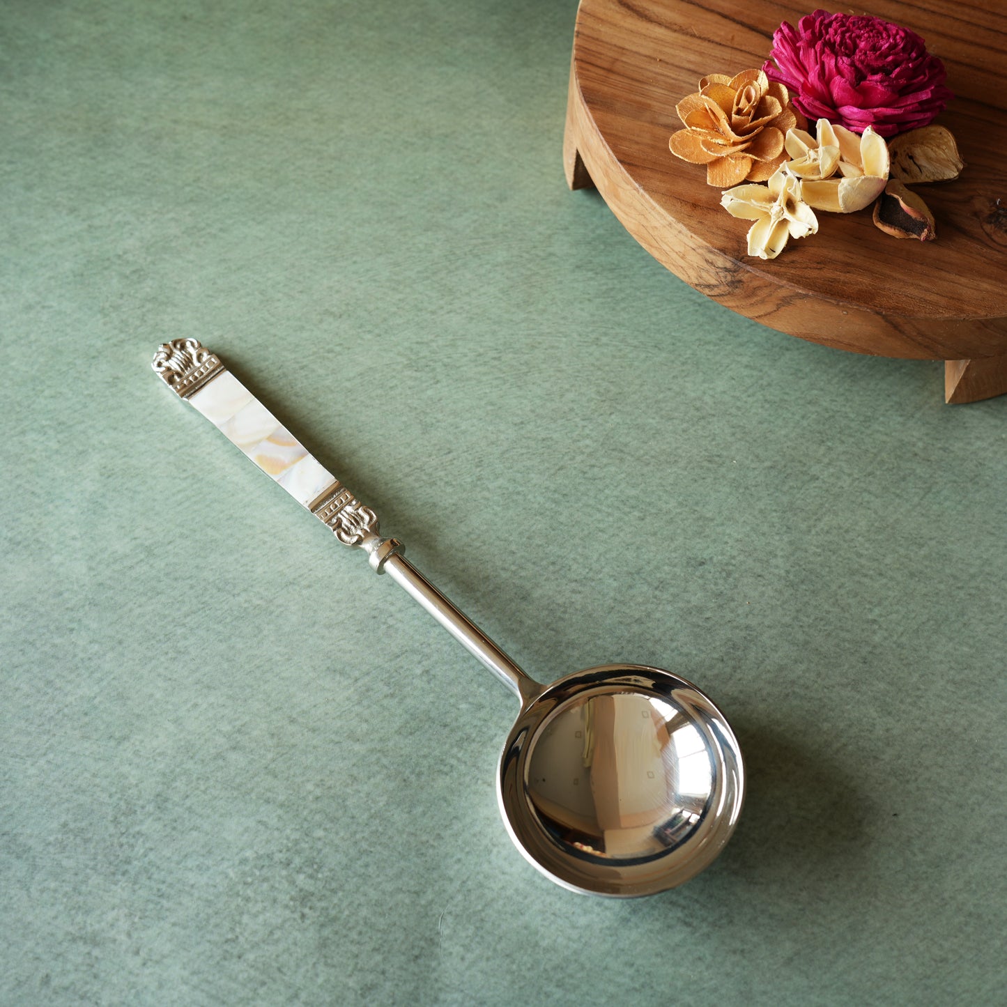 Mother-of- Pearl Stainless Steel Serving Ladle