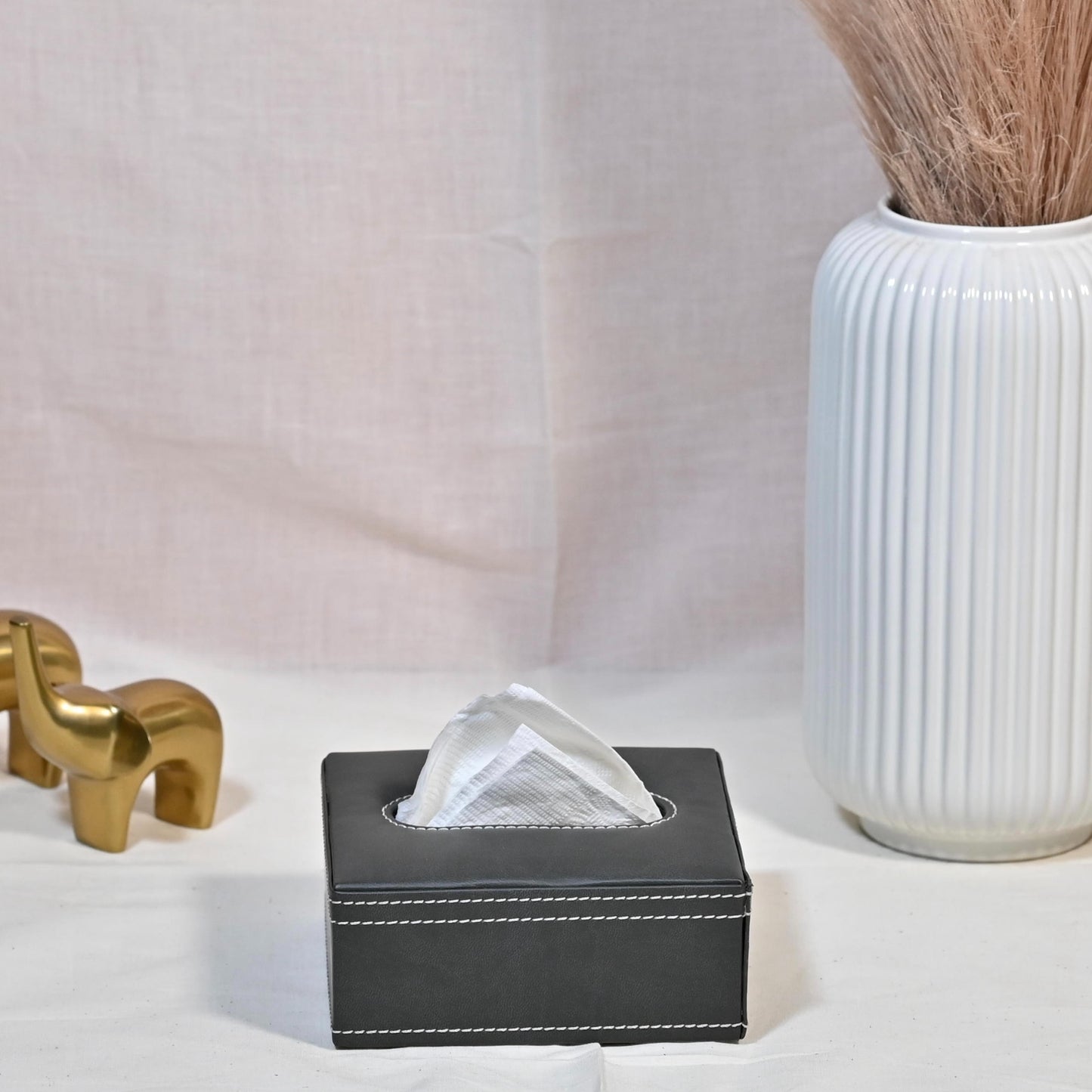 Dark Gray Tissue Box- Square