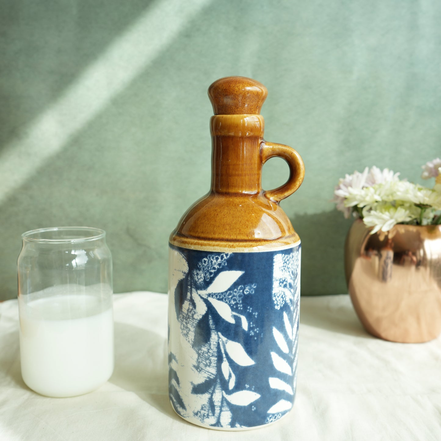 Iris Ceramic Chaas Bottle
