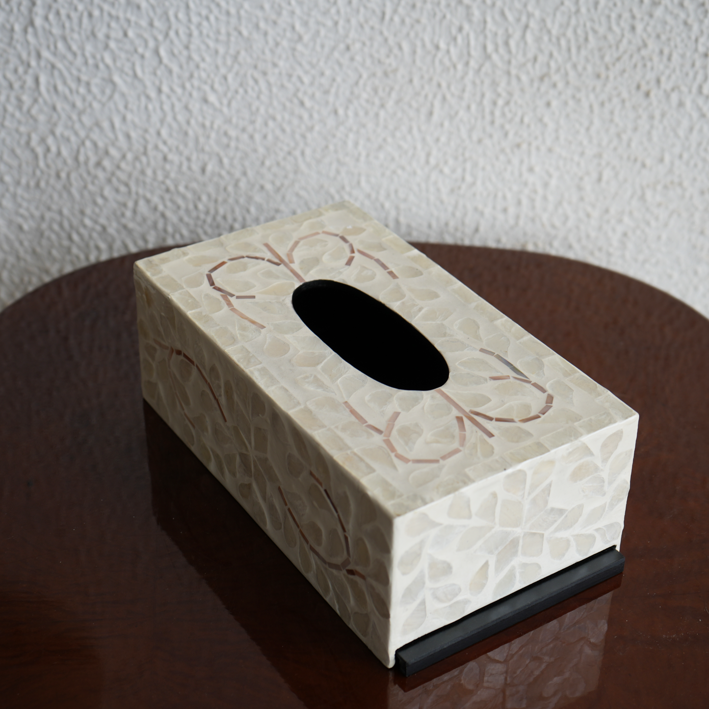 Mother-of-Pearl Rectangular Tissue Box - Pearl White