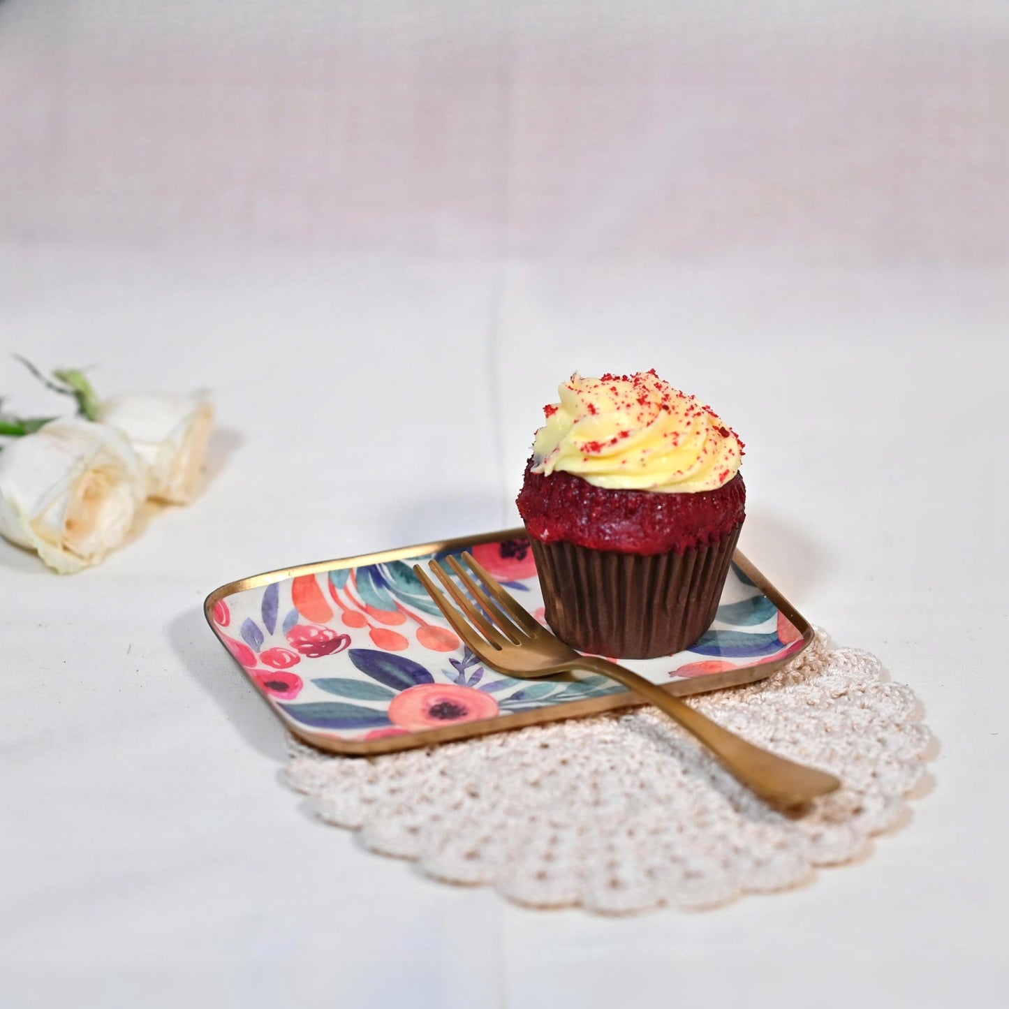 Small Floral Starter Plate - Blush