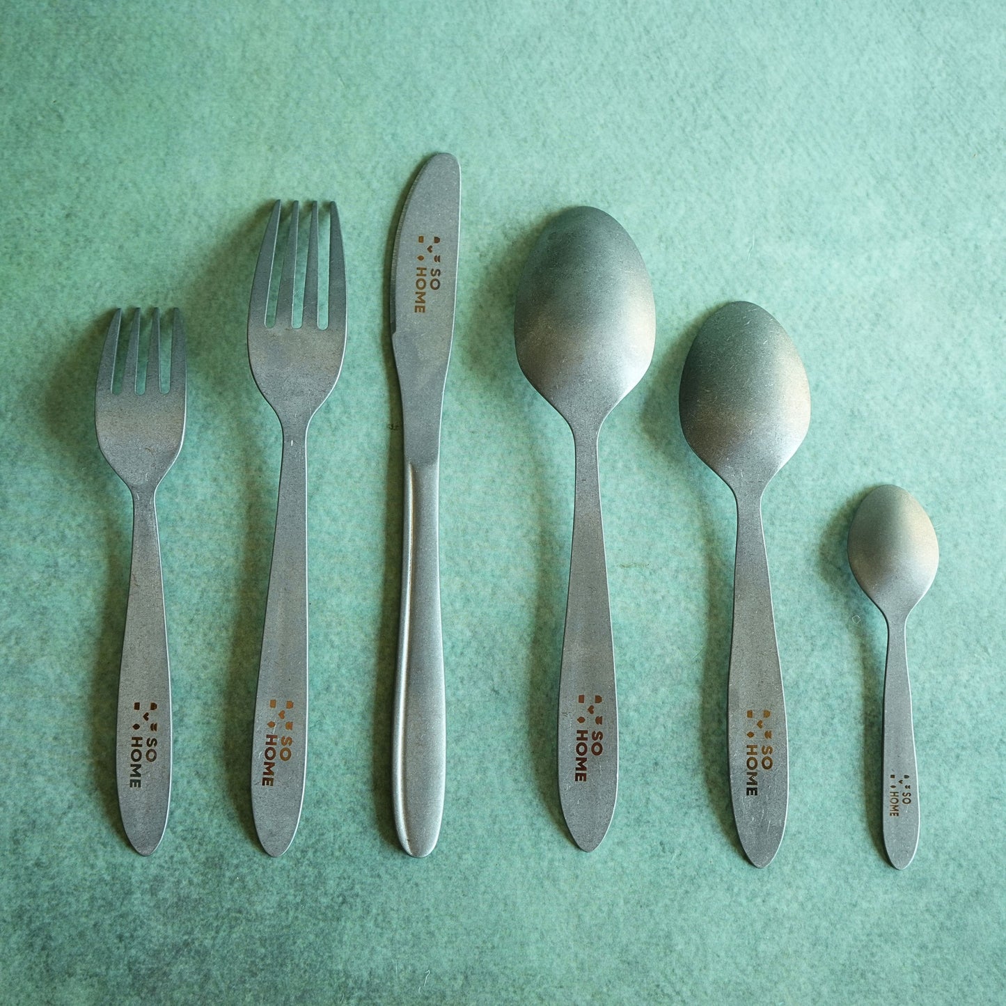 Textured Stainless Steel Matte Dessert Spoon Set