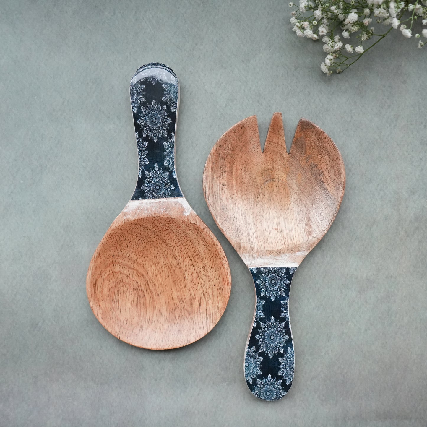 Iris Wooden Salad Servers