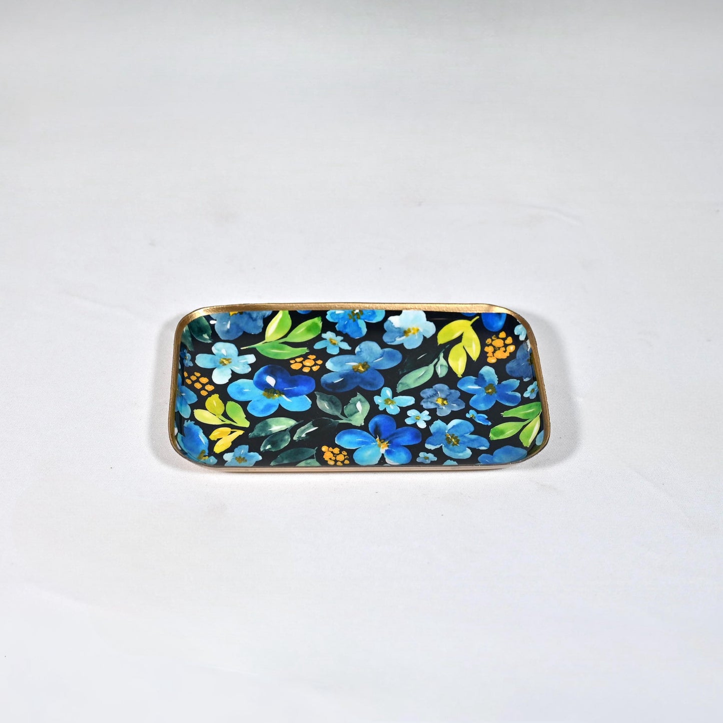 Small Floral Starter Plate - Cornflower