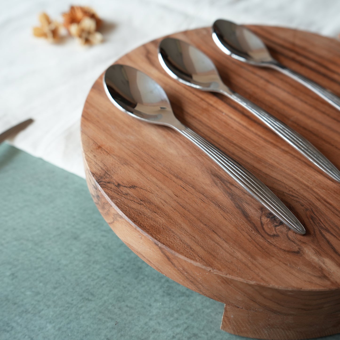 Textured Stainless Steel Tea Spoon Set
