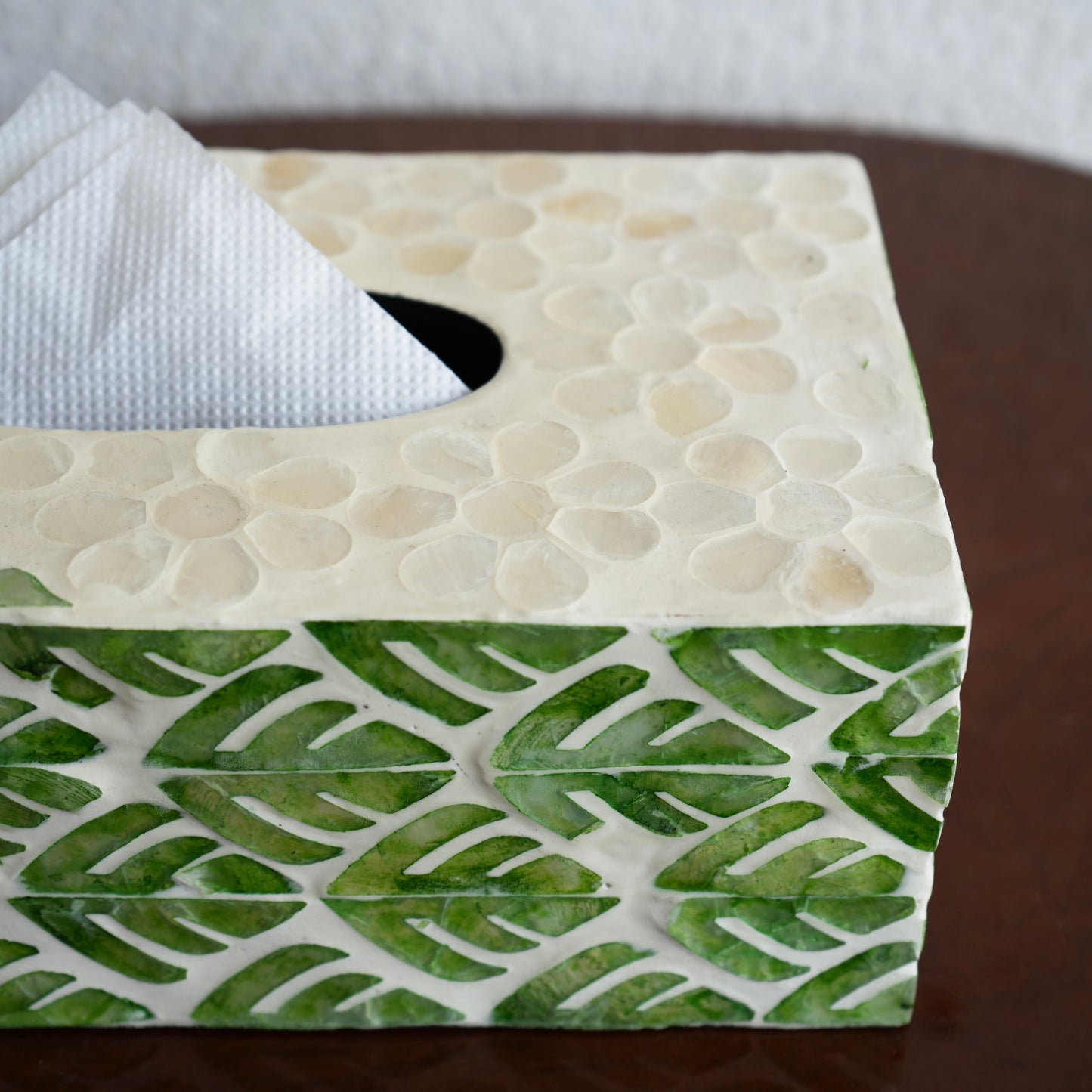 Mother-of-Pearl Rectangular Tissue Box - Botanic