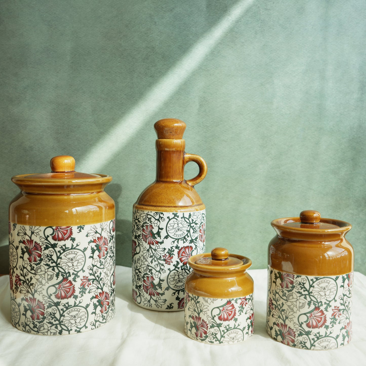 Camellia Ceramic Chaas Bottle