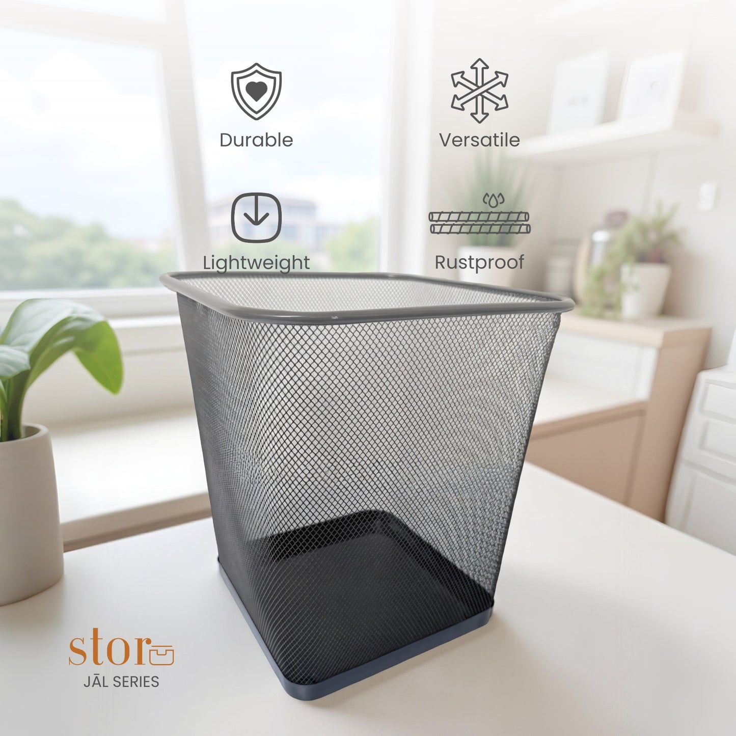 Square Mesh Trash Can