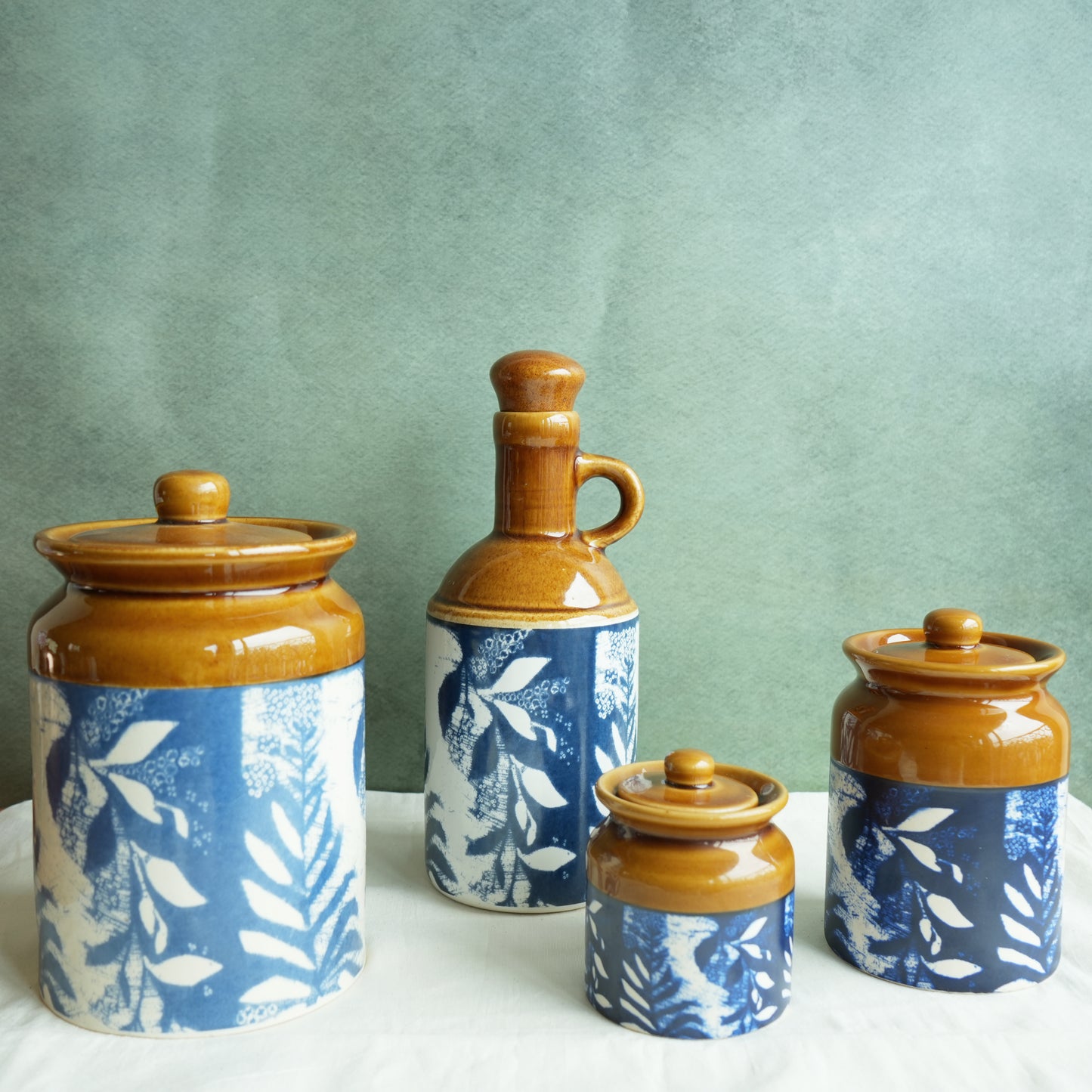 Iris Ceramic Pickle Jar- Medium