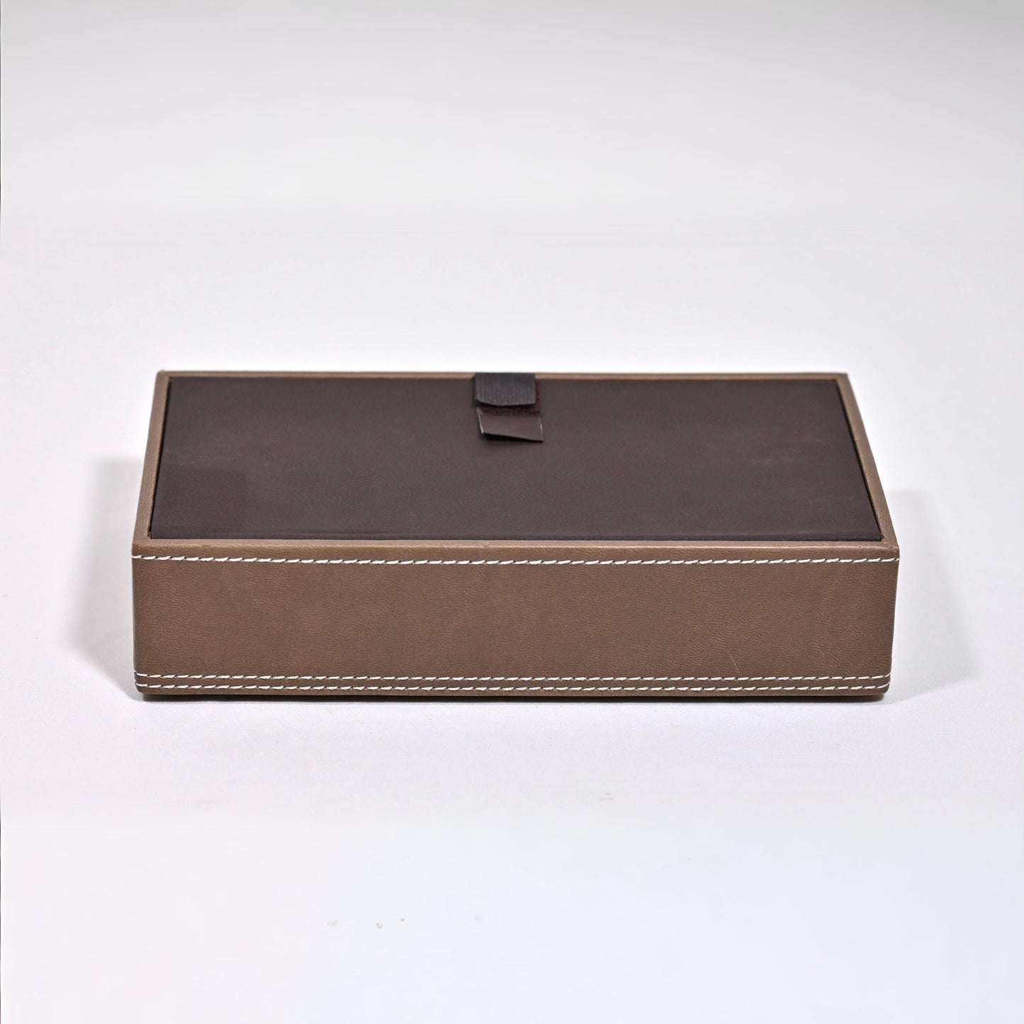 Tan Brown Rectangle Tissue Box