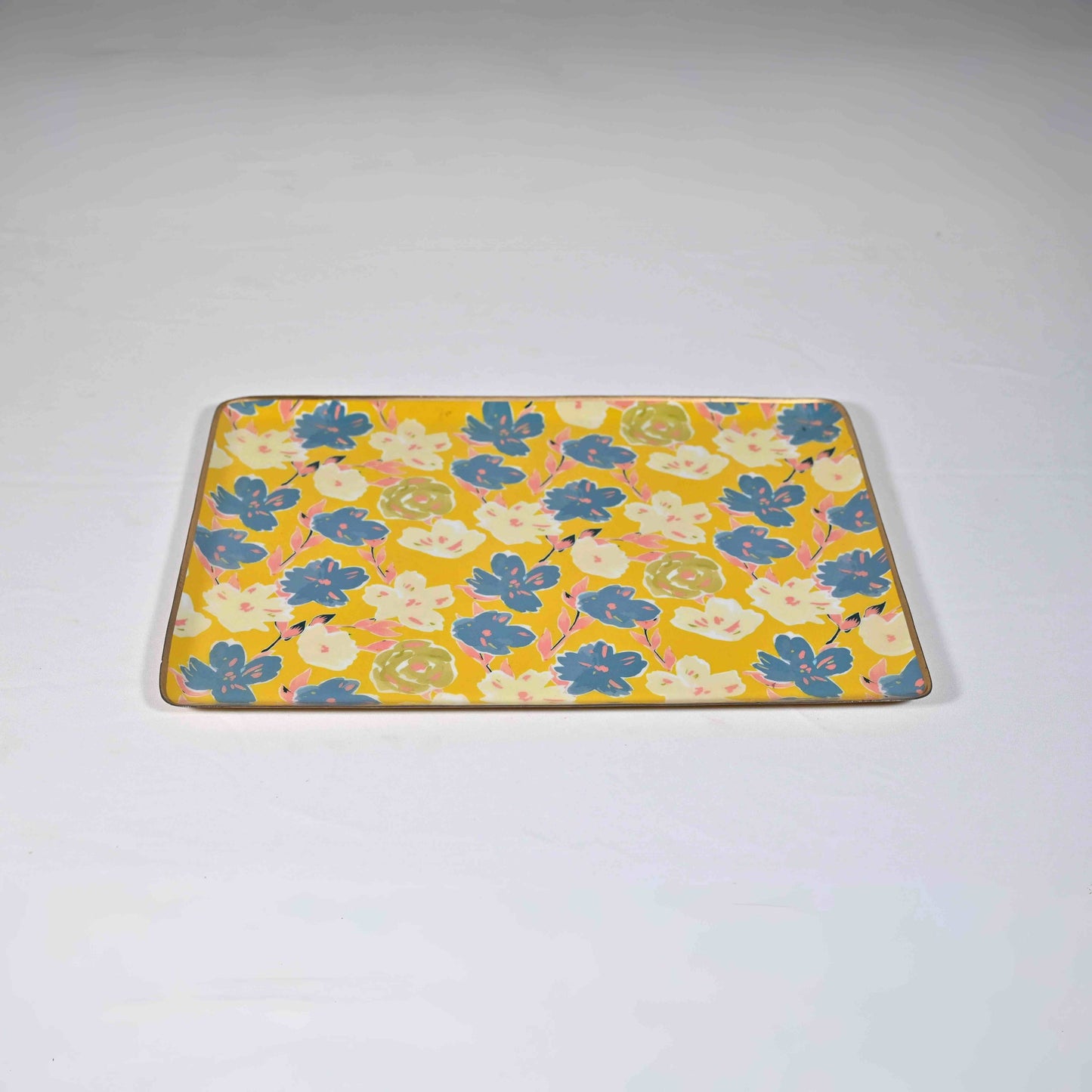 Large Floral Serving Tray - Daffodil