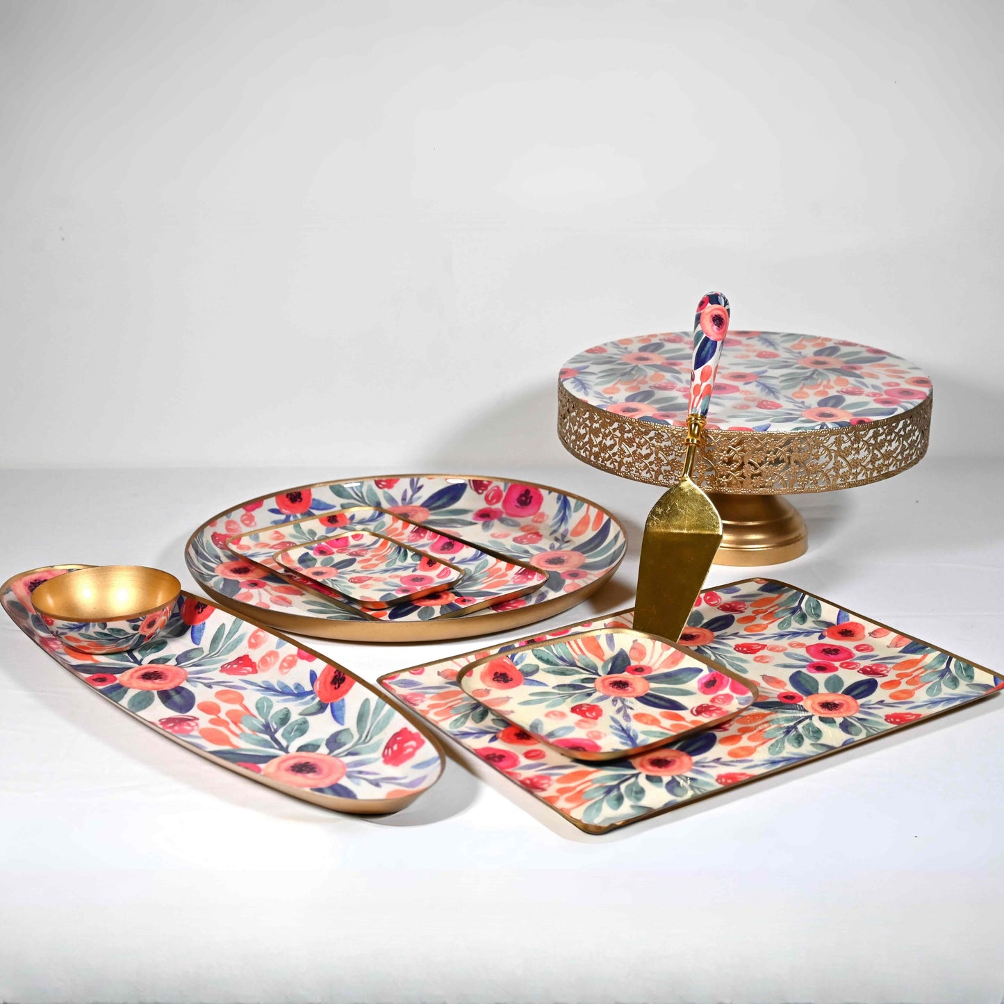 Small Floral Starter Plate - Blush