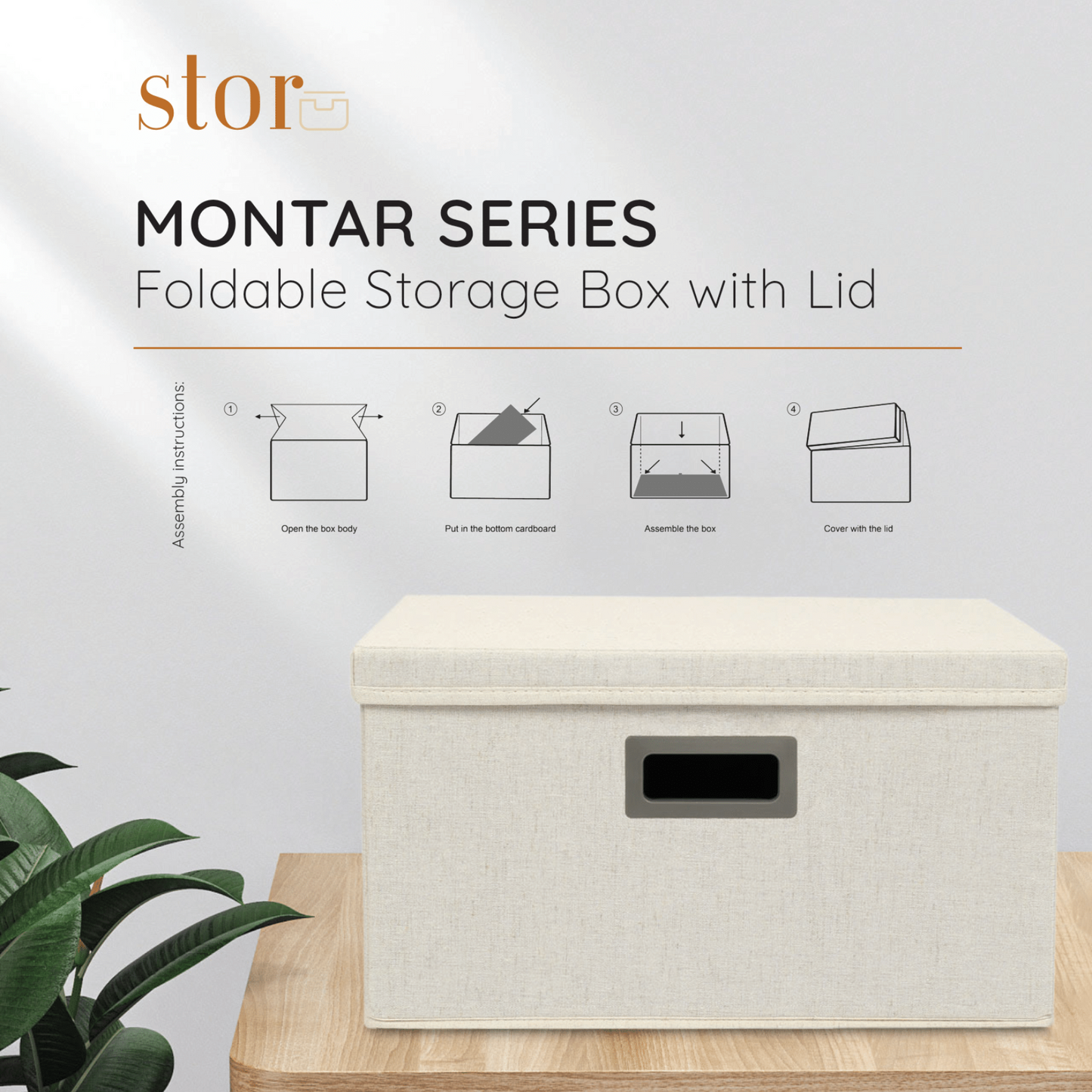Foldable Storage Box with Lid