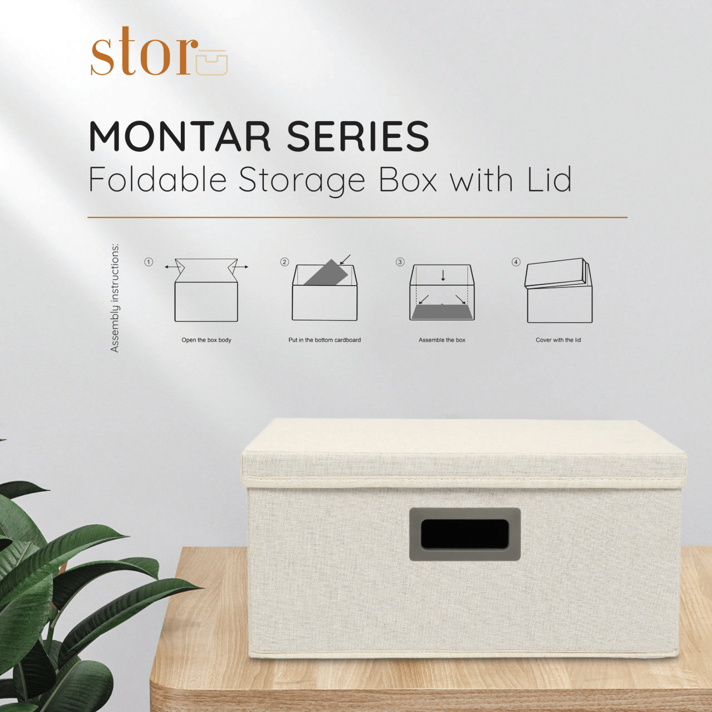 Foldable Storage Box with Lid