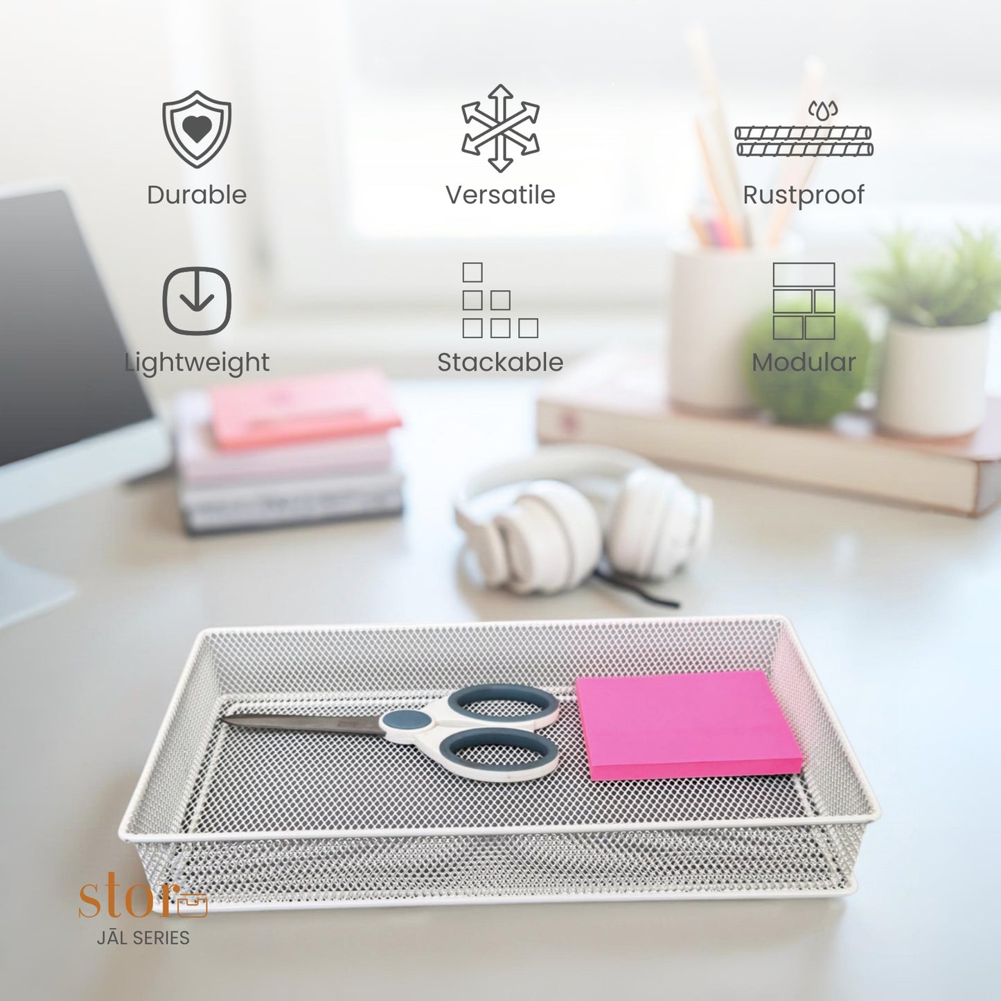 Stackable Mesh Storage Organiser