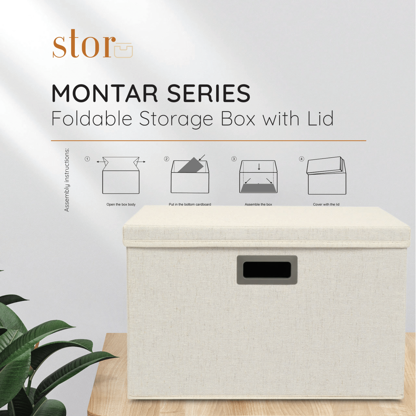 Foldable Storage Box with Lid