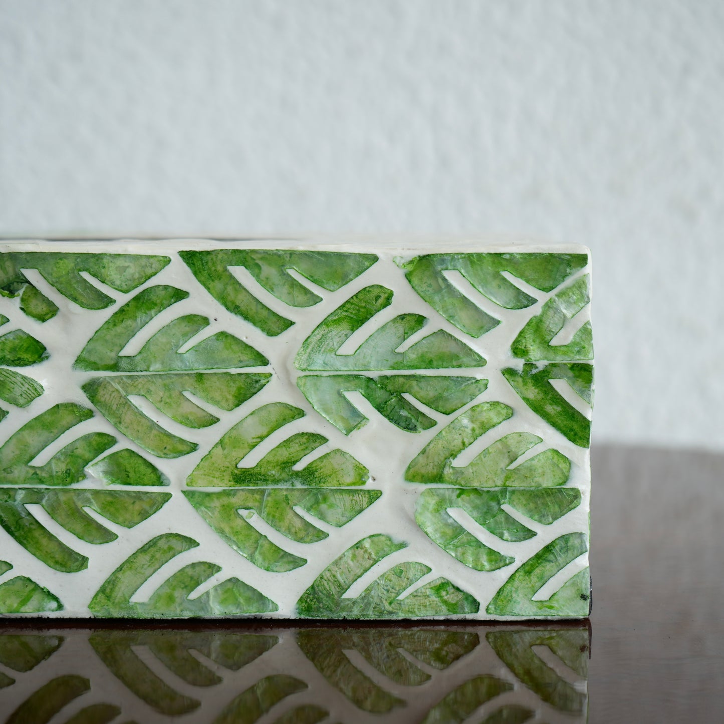 Mother-of-Pearl Rectangular Tissue Box - Botanic