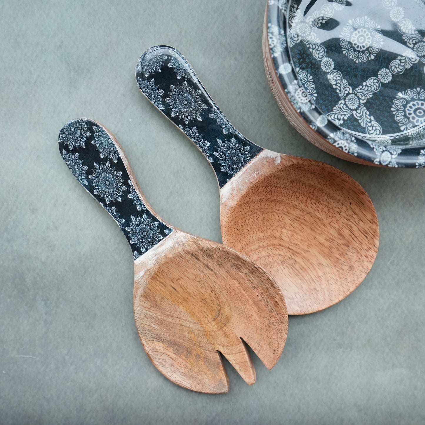 Iris Wooden Salad Servers