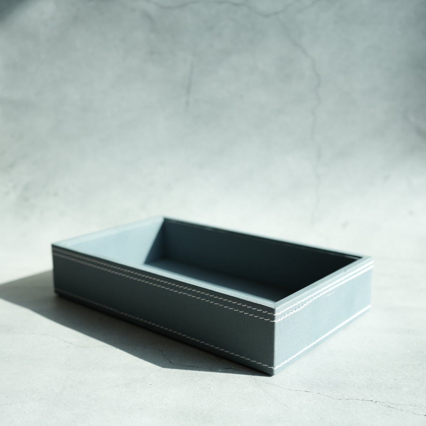 Powder Blue PU Leather Serving Tray - Small