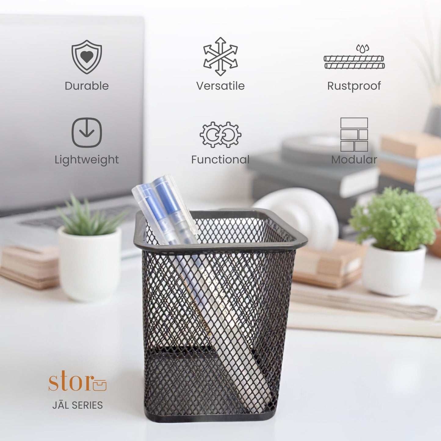 Square Mesh Stationery Organiser