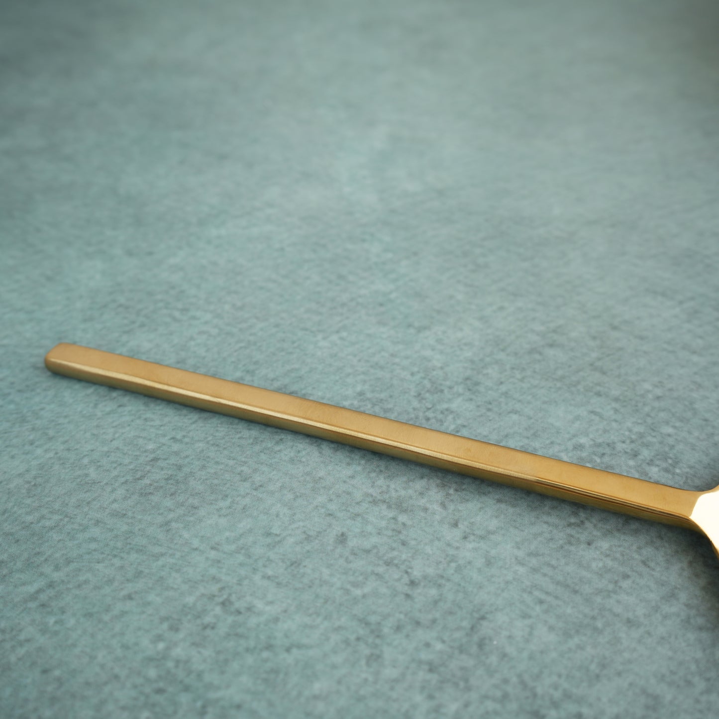 Gold Semi-Matte Stainless Steel Square Serving Spoon