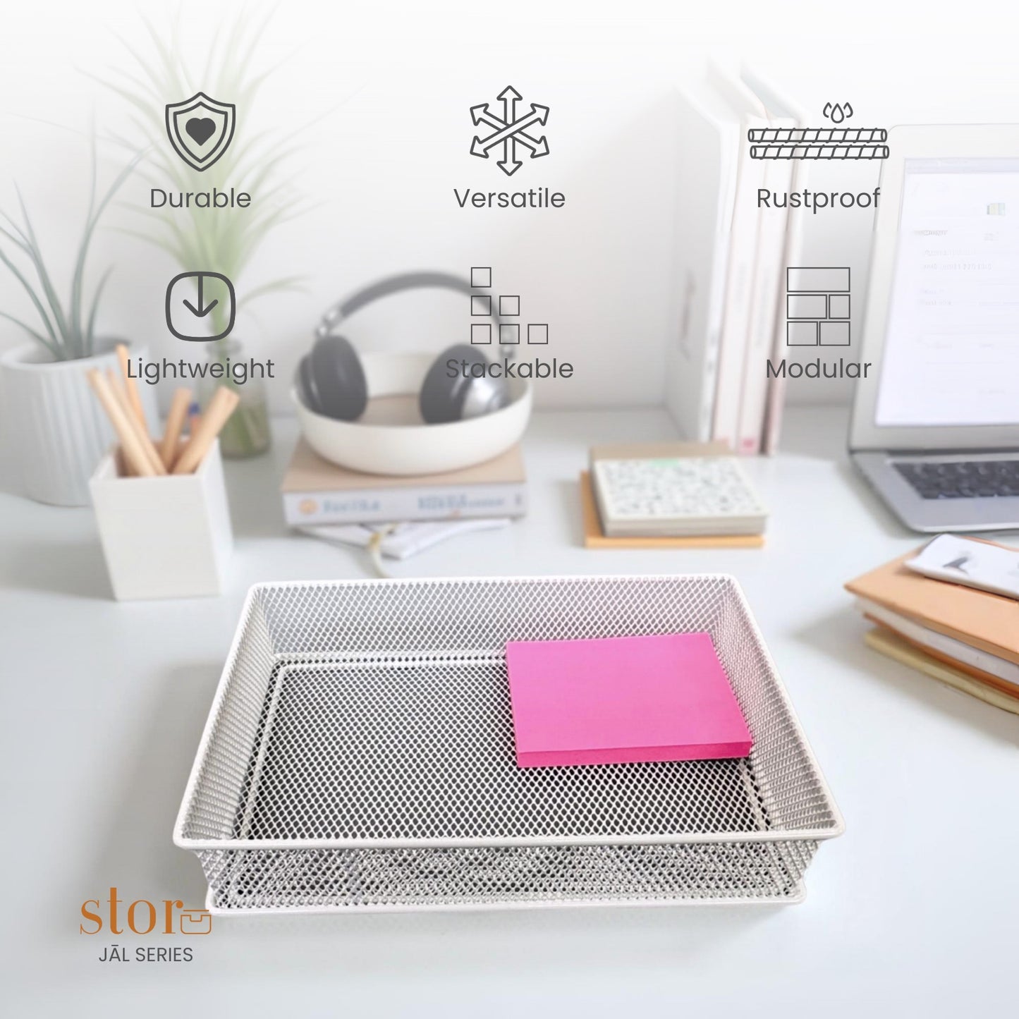 Stackable Mesh Storage Organiser