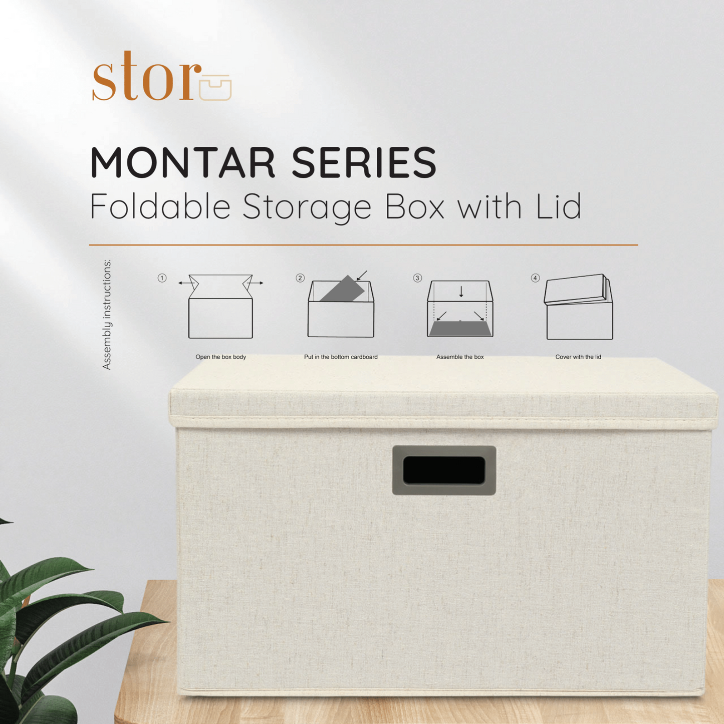 Foldable Storage Box with Lid