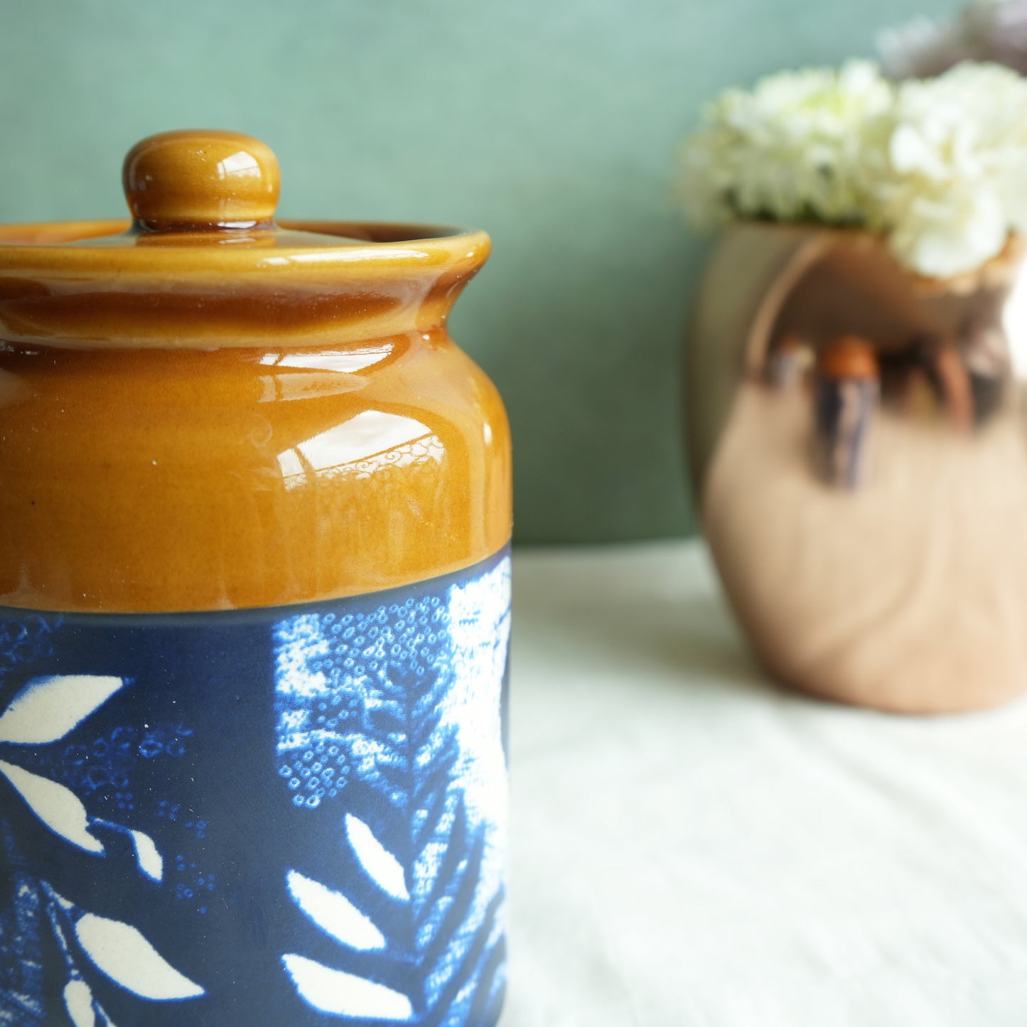 Iris Ceramic Pickle Jar- Medium