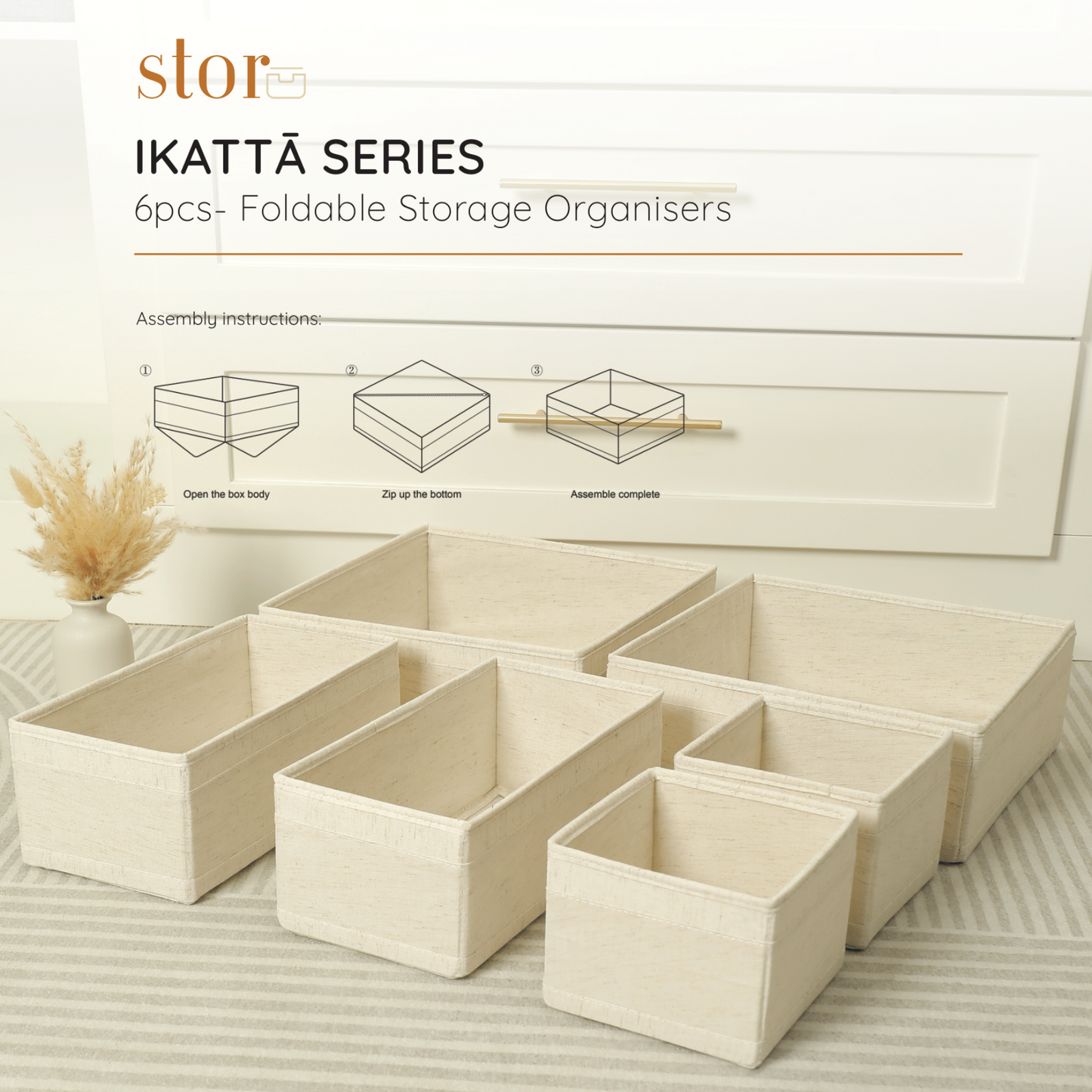 Foldable Storage Organisers- Set of 6