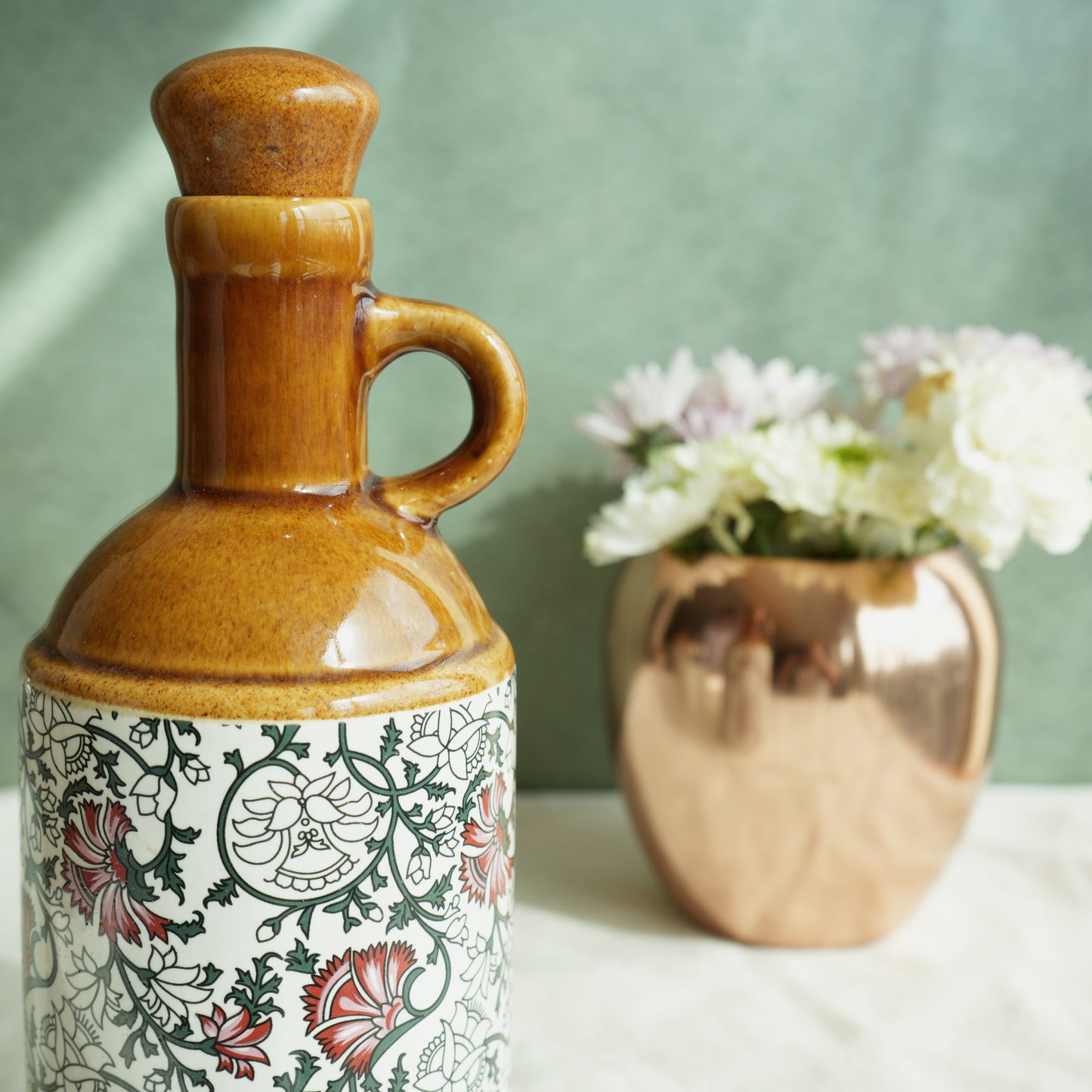 Camellia Ceramic Chaas Bottle