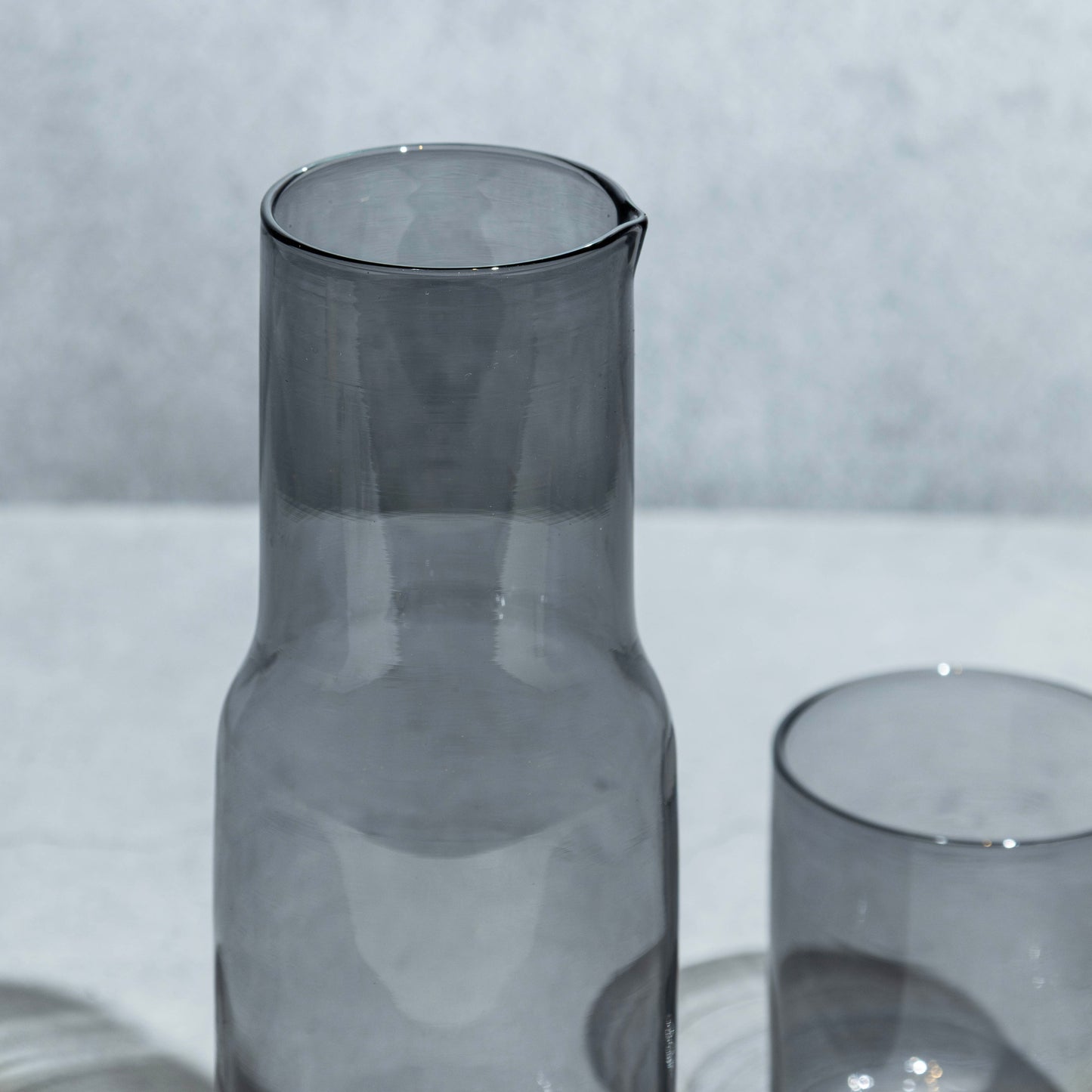 Tinted Glass Carafe- Gray