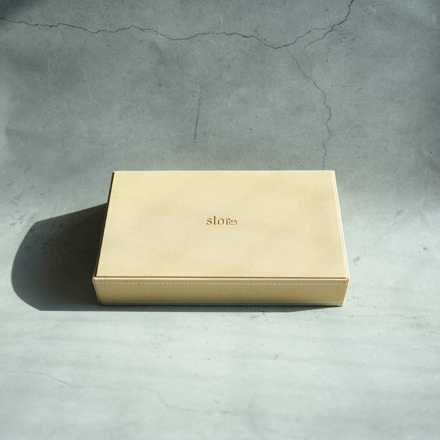 Sand Beige PU Leather Serving Tray - Small