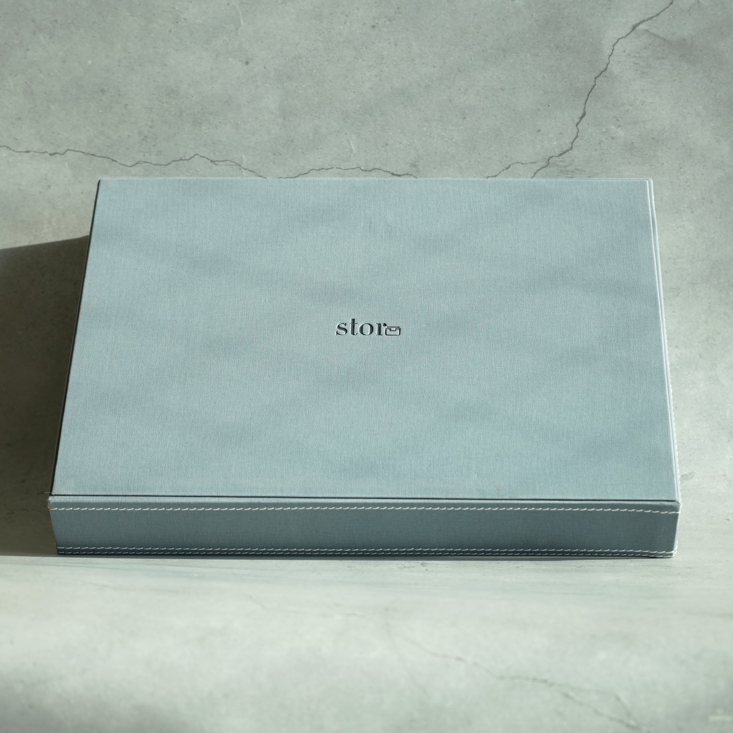 Powder Blue PU Leather Serving Tray - Large