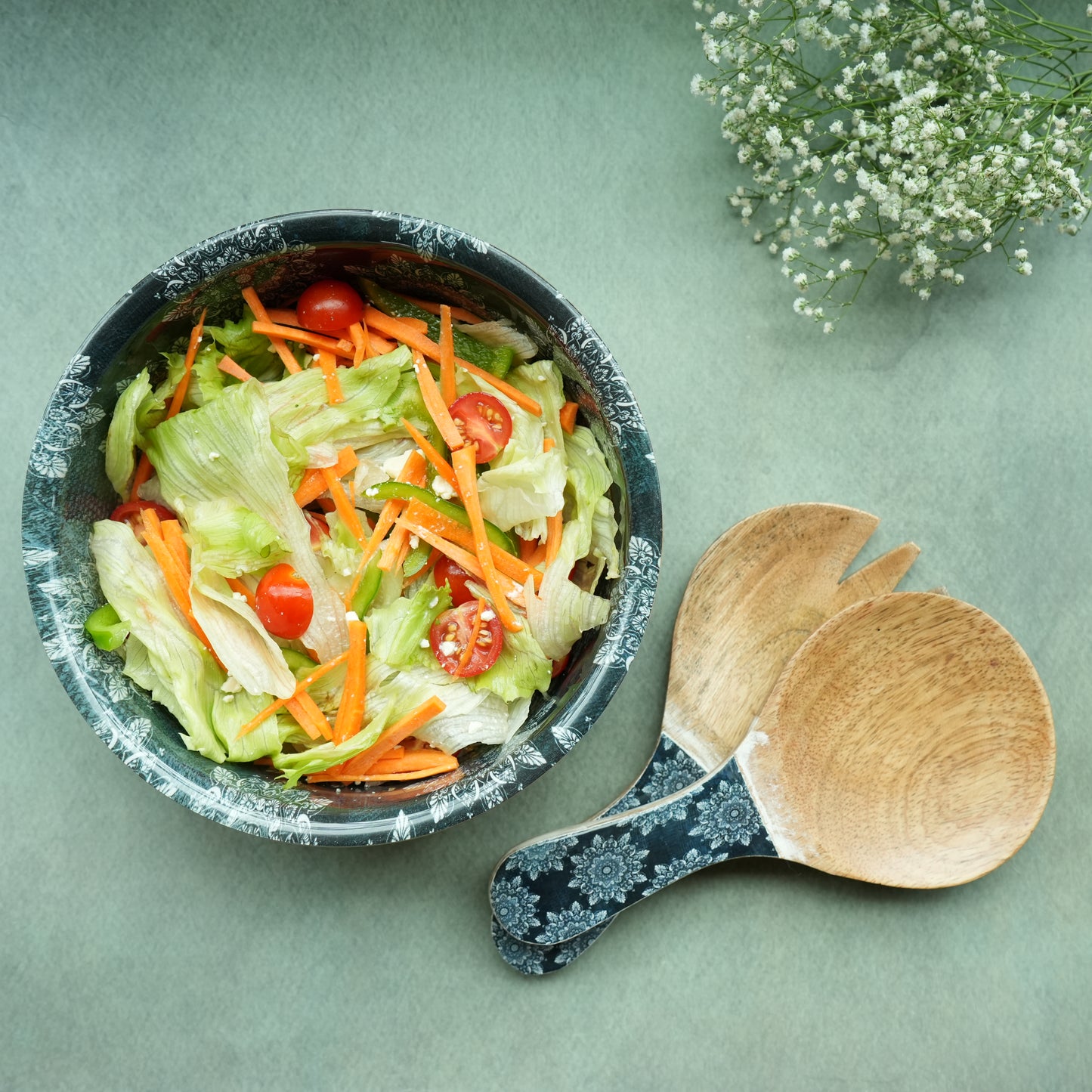 Iris Round Salad Bowl- Big