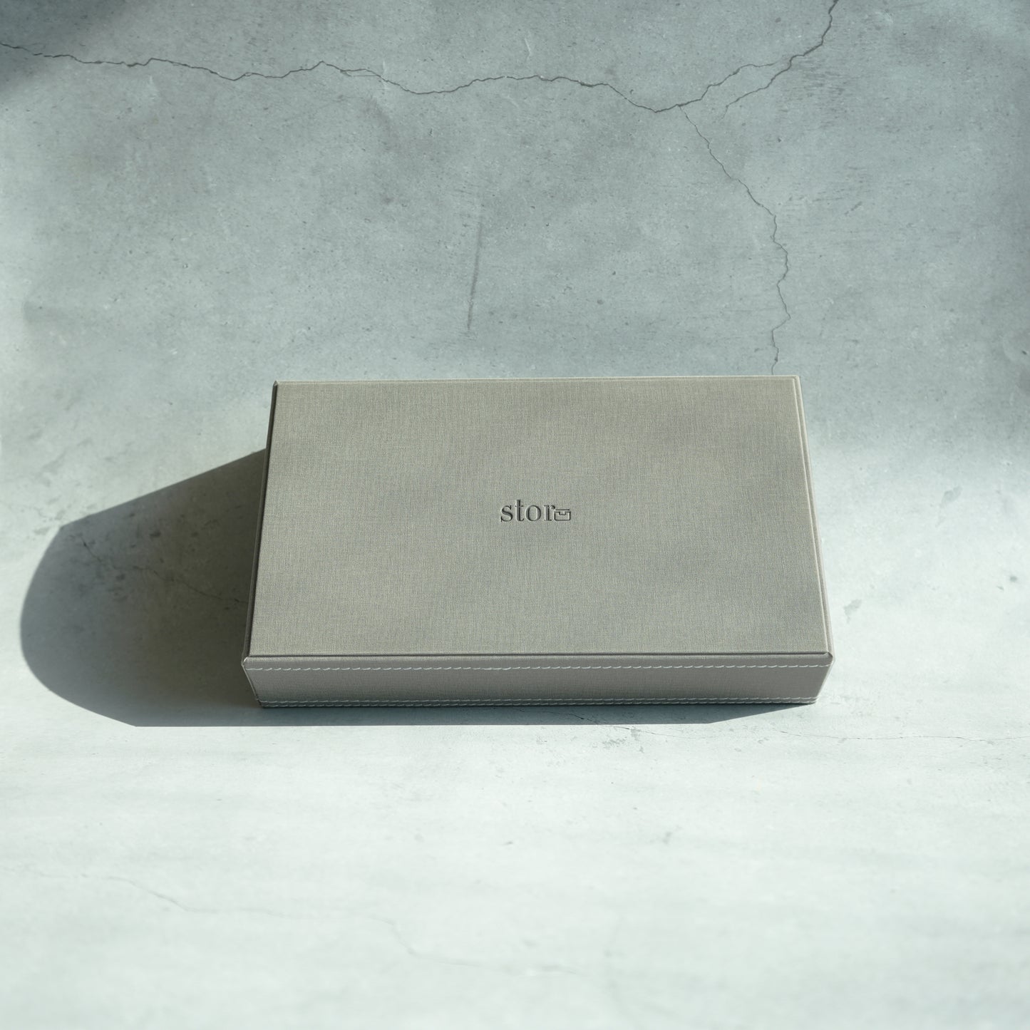 Stone Gray PU Leather Serving Tray - Small