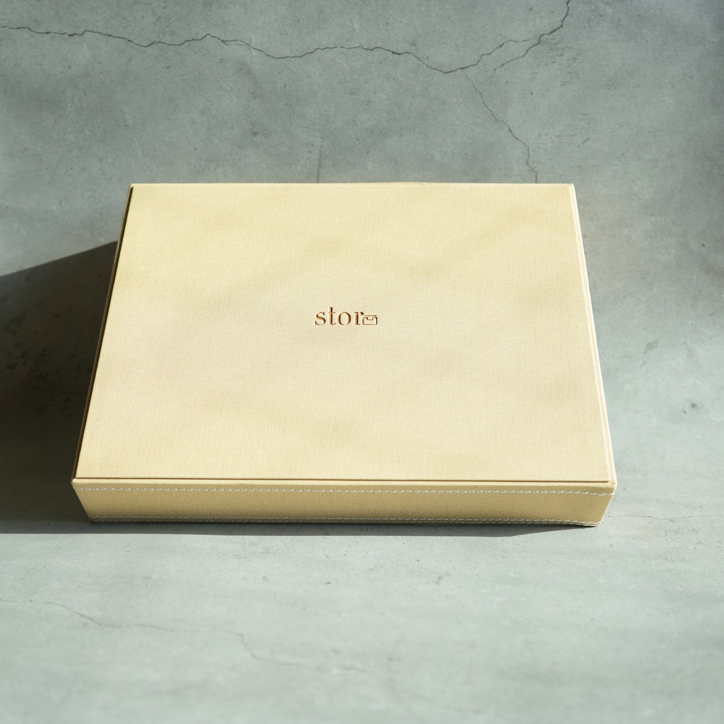 Sand Beige PU Leather Serving Tray - Medium