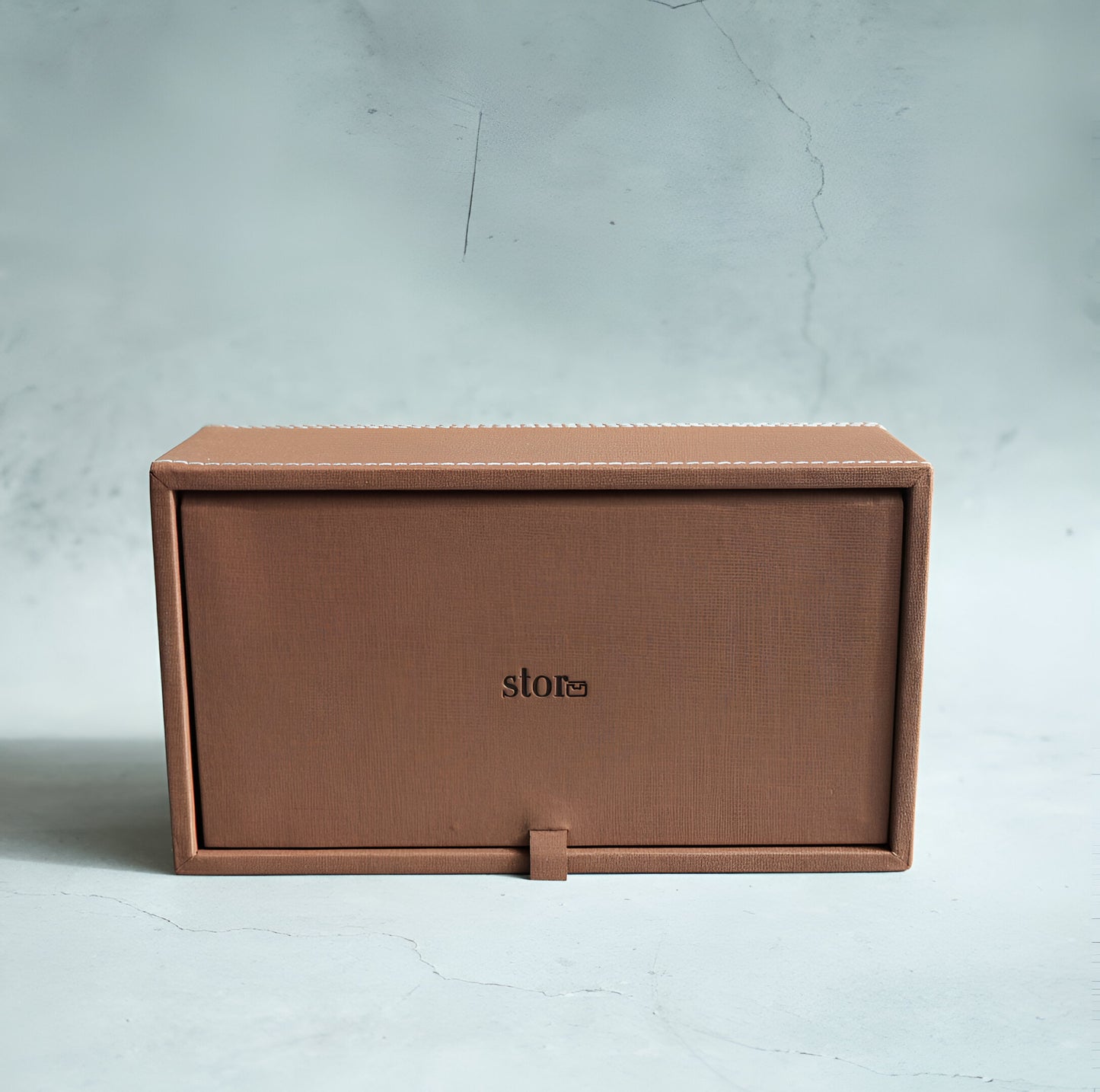 Umber Brown PU Leather Tissue Box - Rectangle