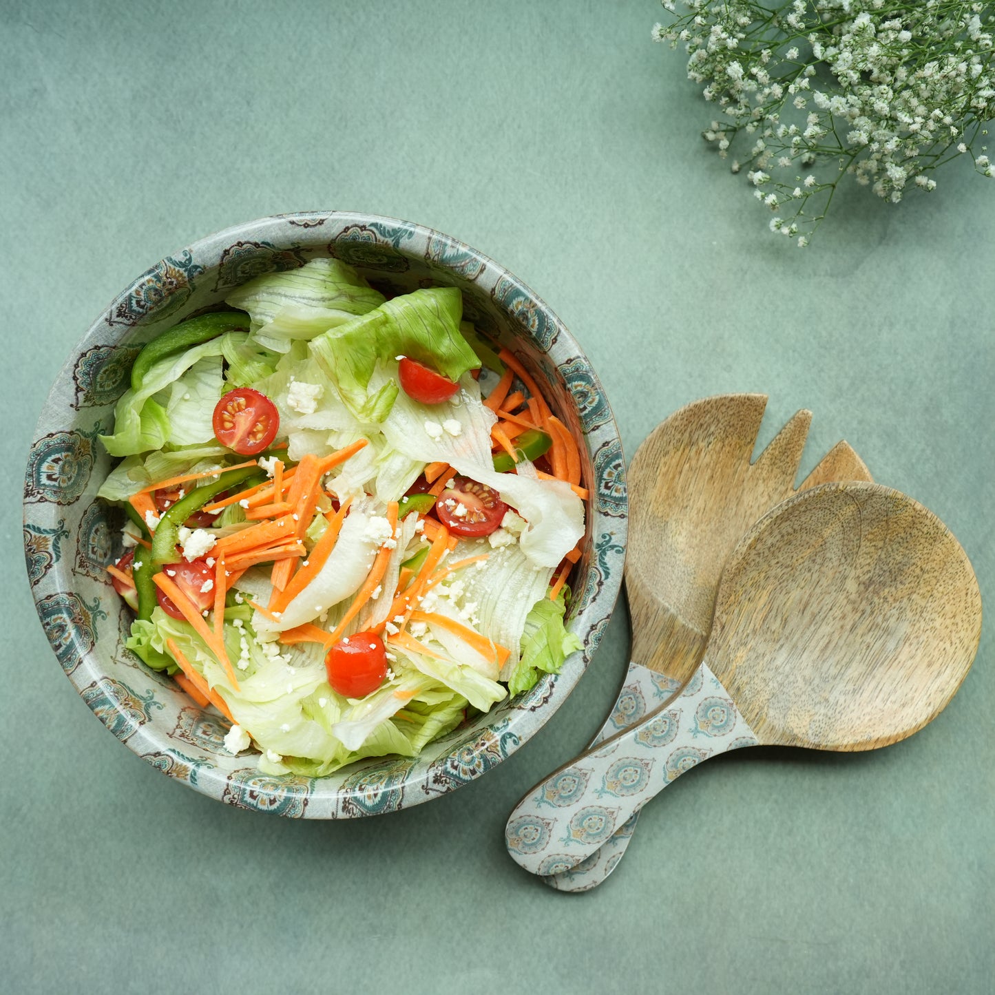 Spring Round Salad Bowl- Big