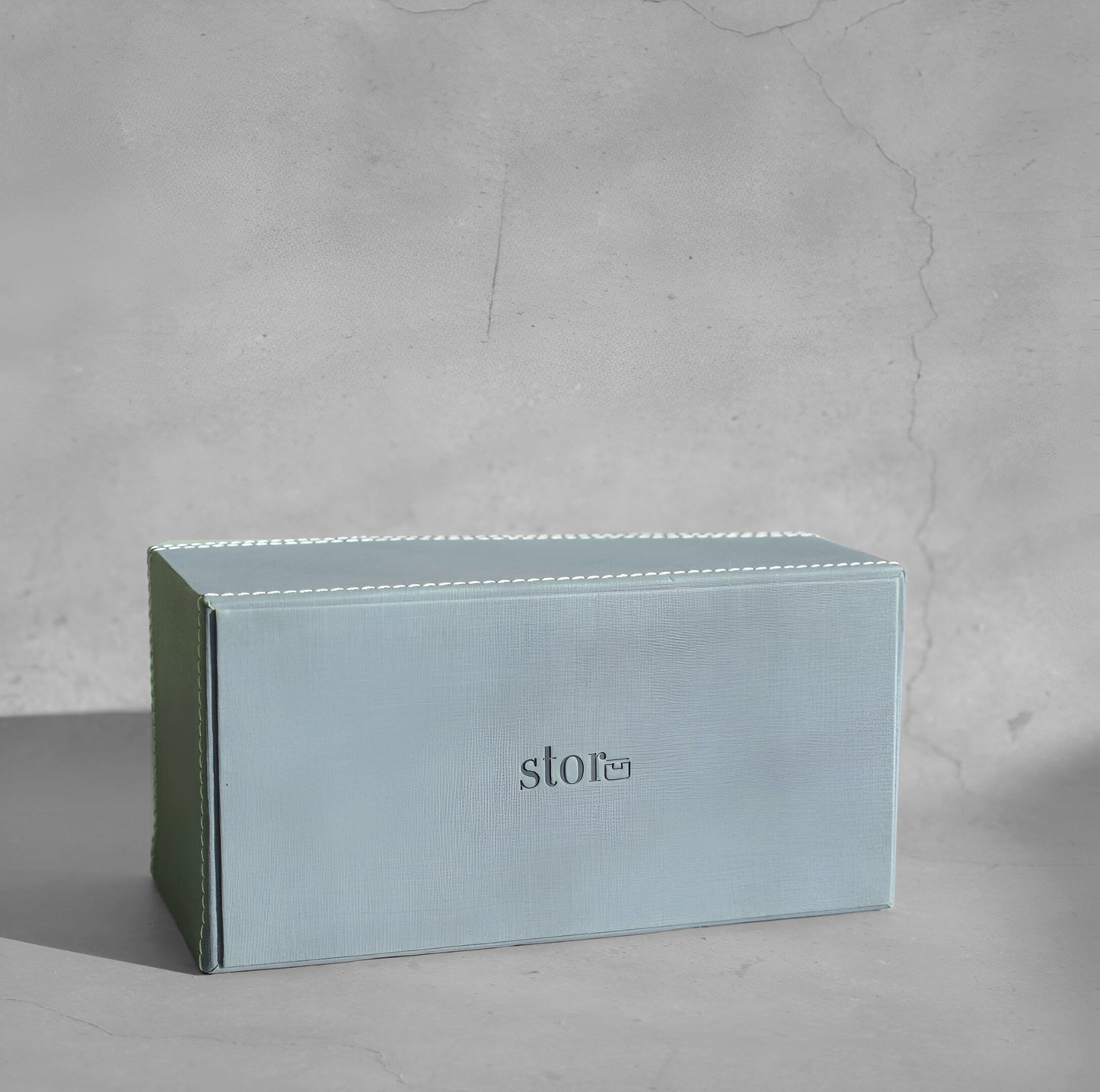 Powder Blue PU Leather Remote Control Organiser
