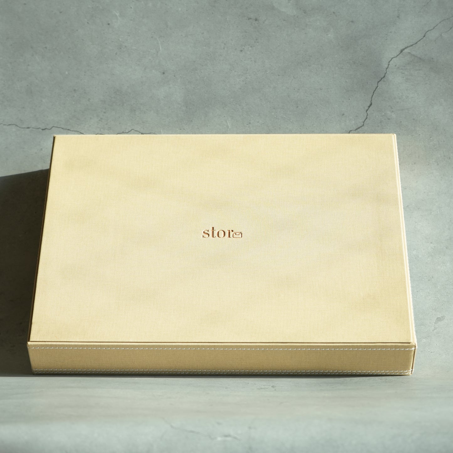 Sand Beige PU Leather Serving Tray - Large