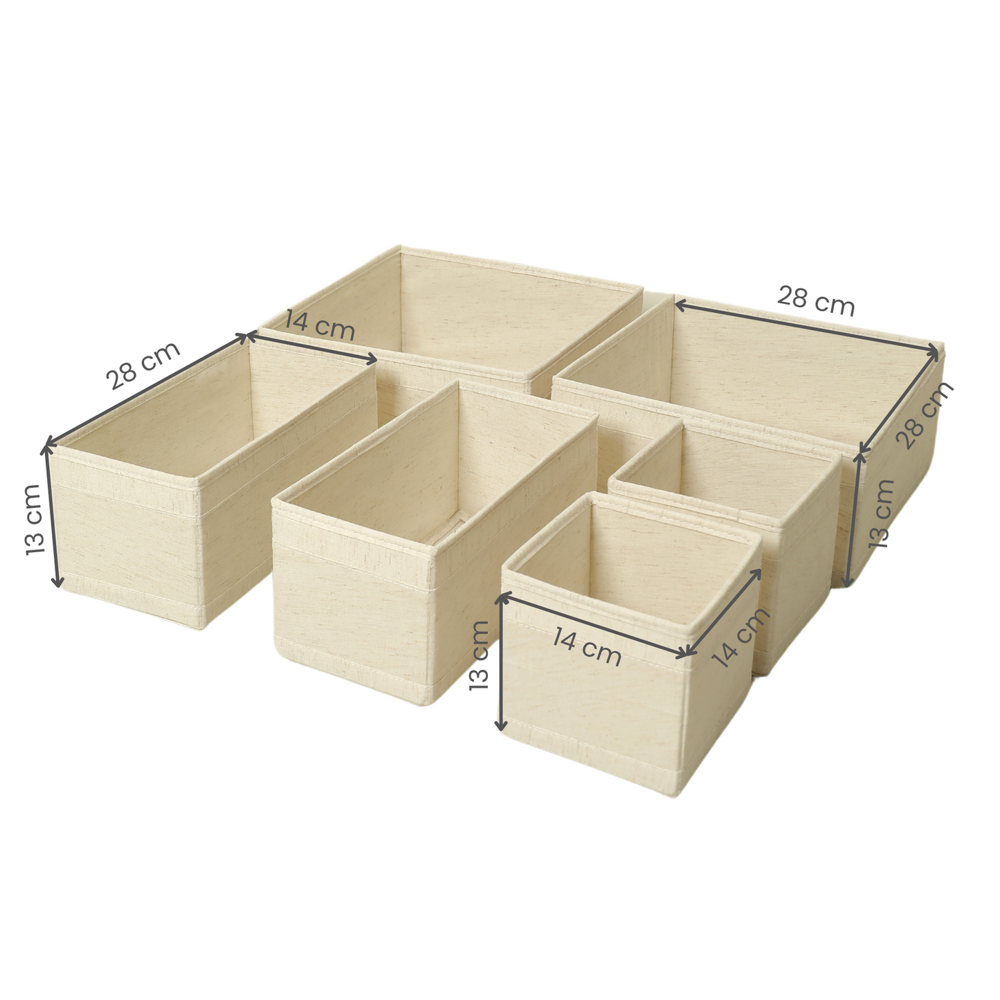 Foldable Storage Organisers- Set of 6