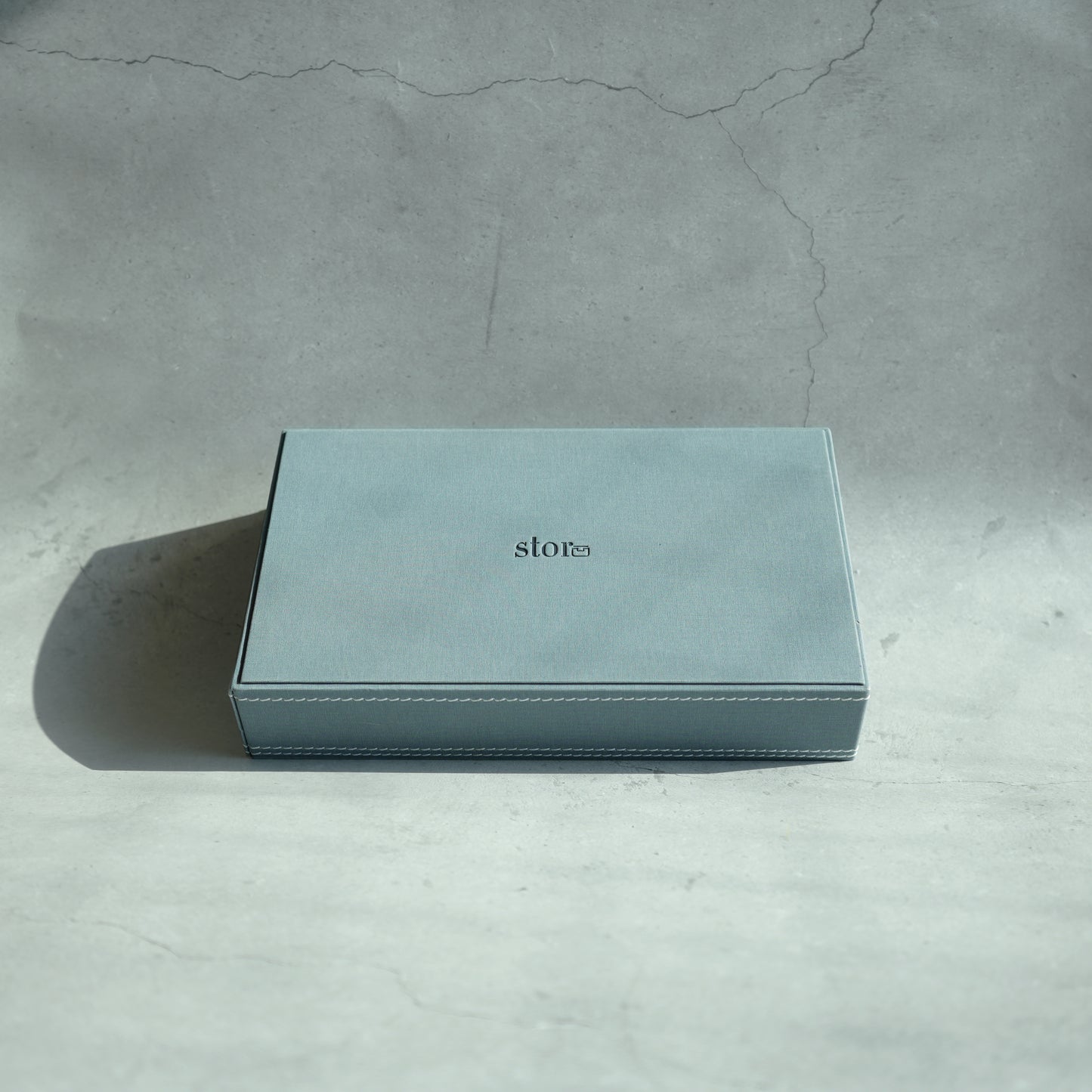 Powder Blue PU Leather Serving Tray - Small