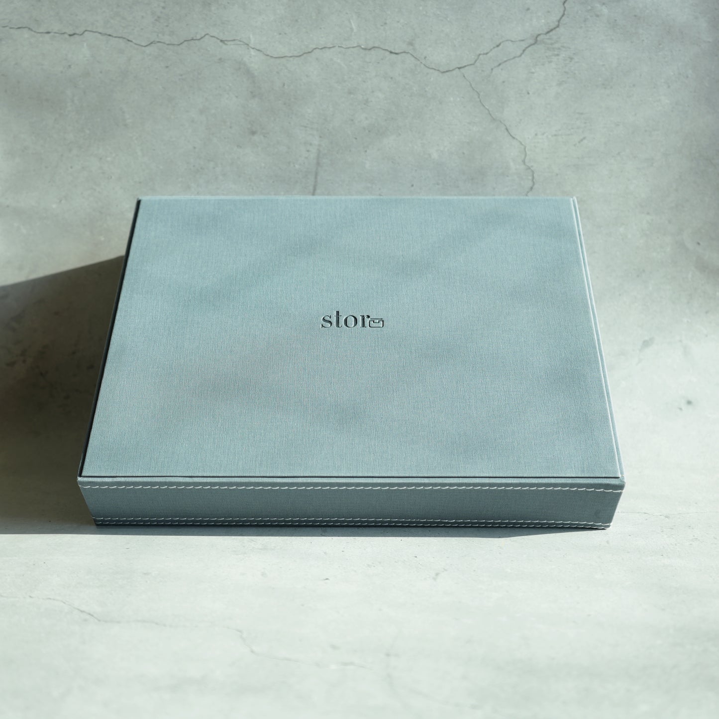 Powder Blue PU Leather Serving Tray - Medium