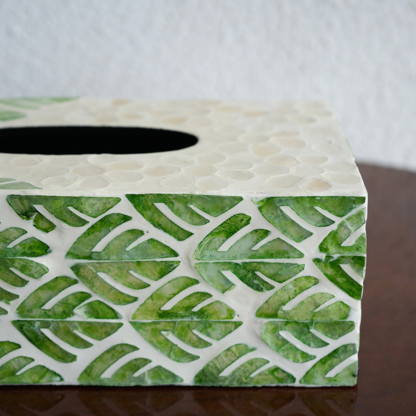 Mother-of-Pearl Rectangular Tissue Box - Botanic
