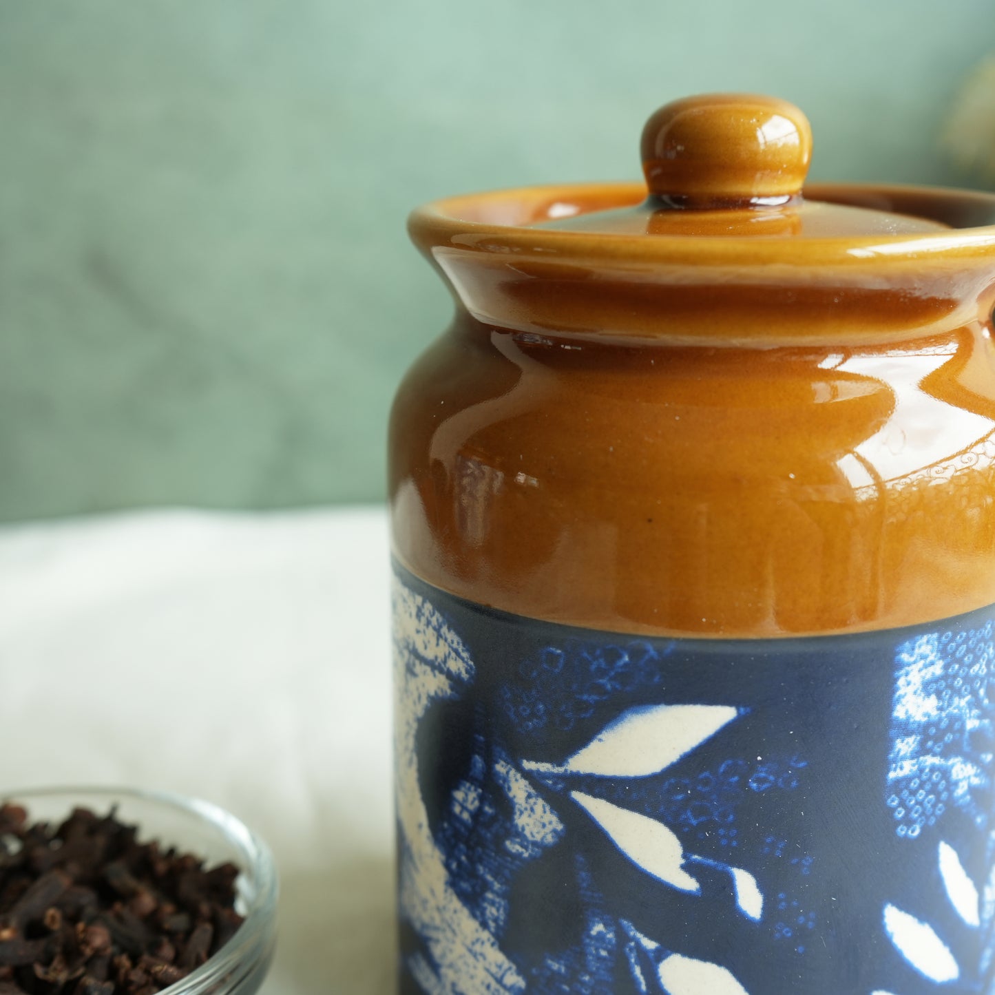 Iris Ceramic Pickle Jar- Medium