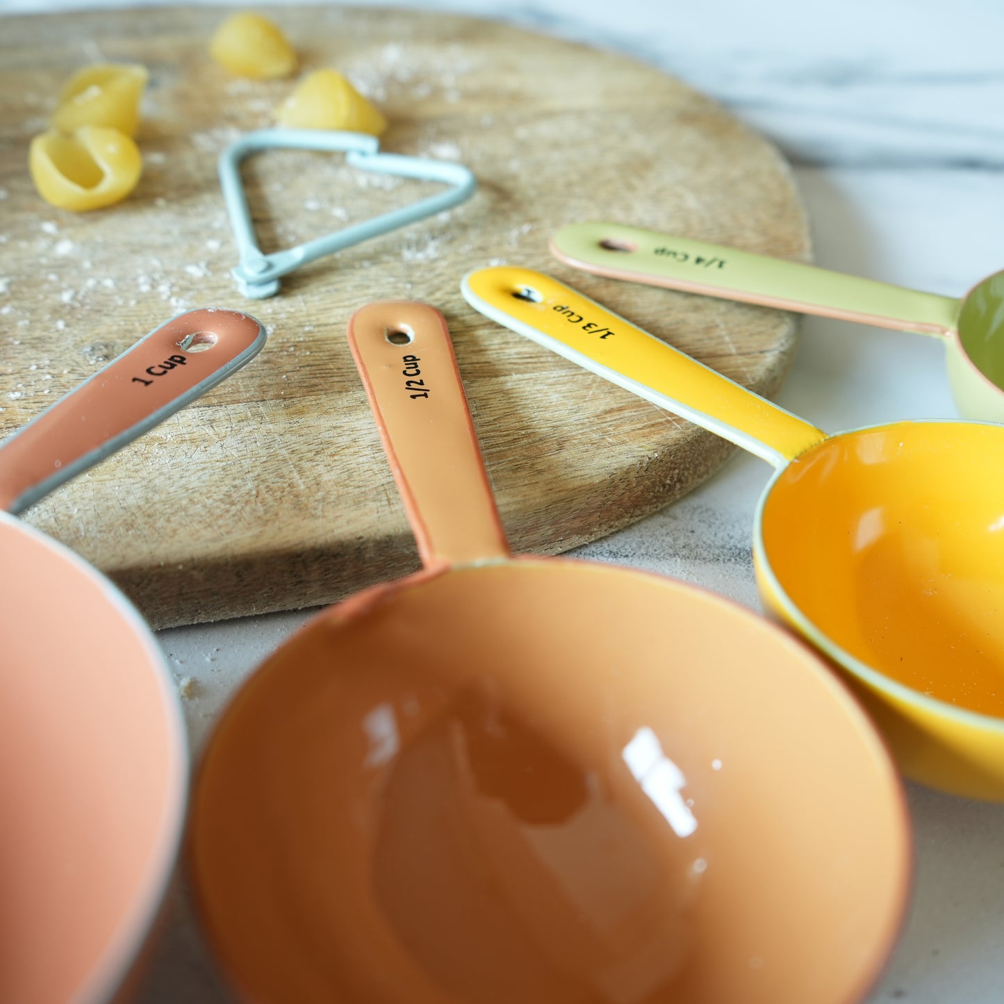 Multi-Coloured Steel Measuring Cups- Set of 4