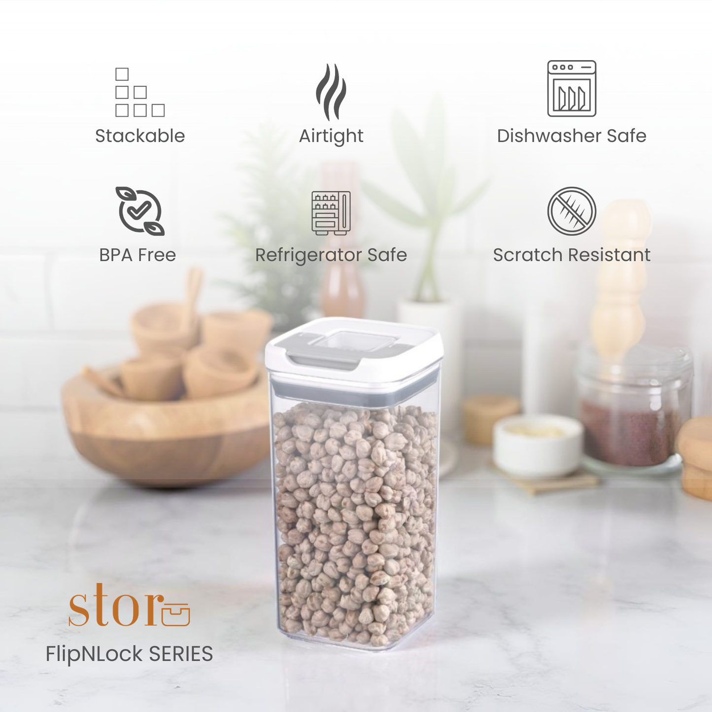 Dry Food Storage Container- 1200ML FLIPnLOCK
