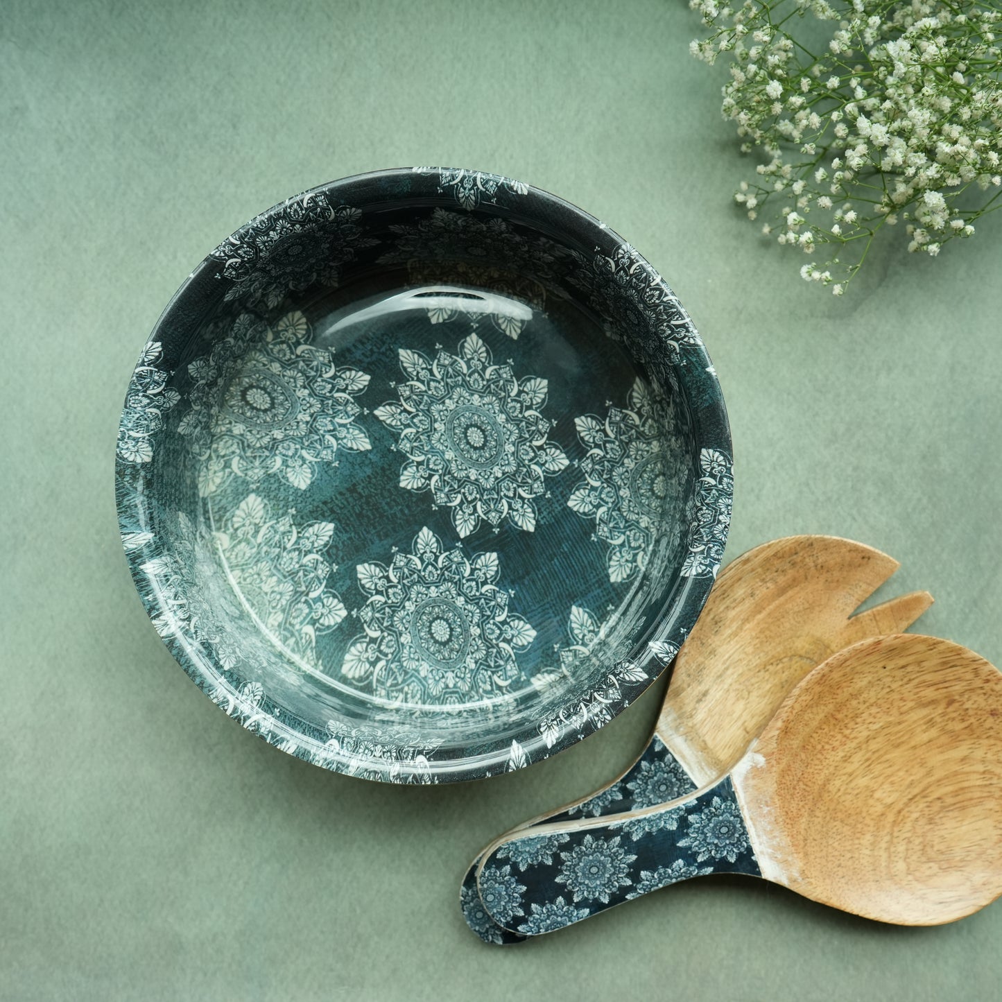 Iris Round Salad Bowl- Big