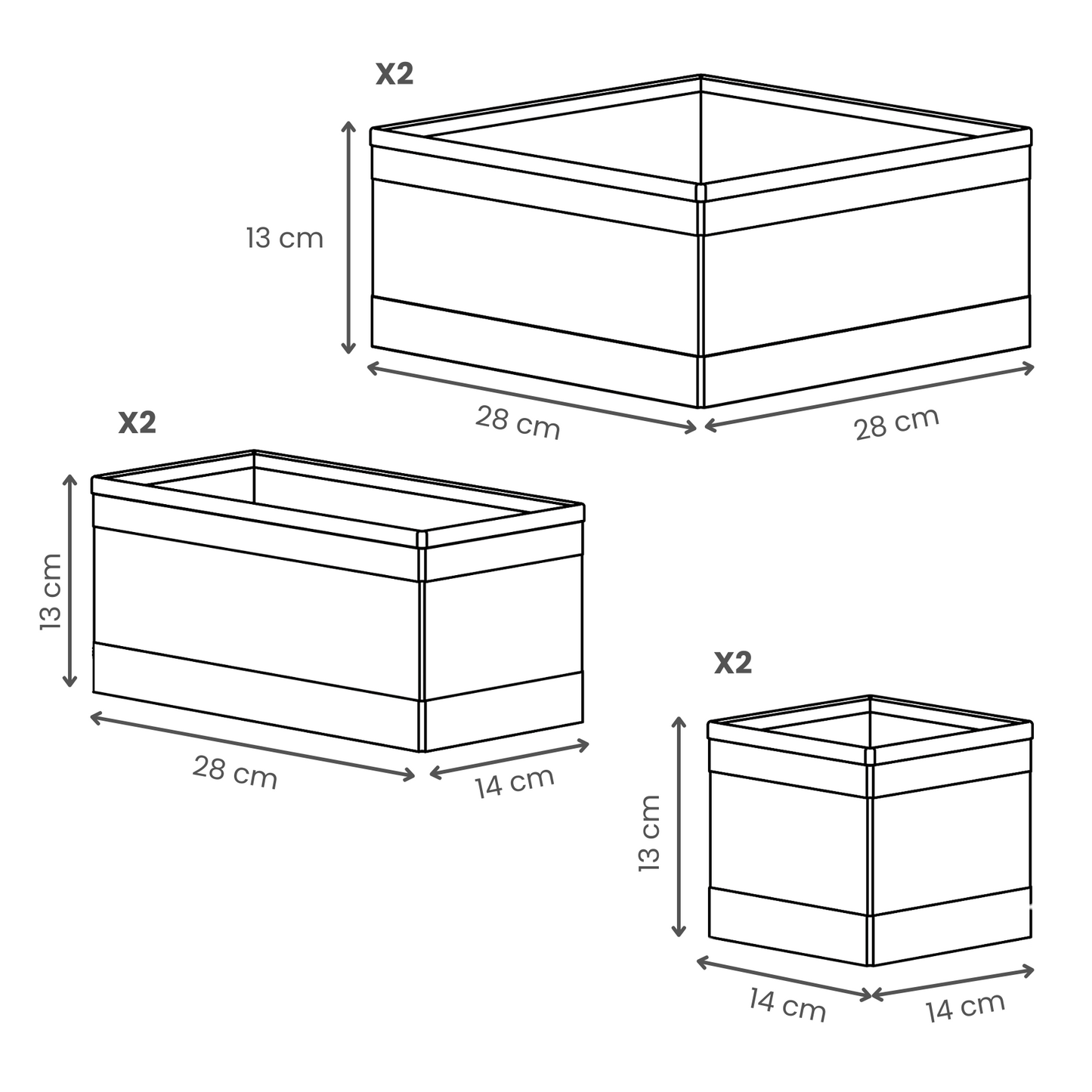 Storage Organisers- Set of 6